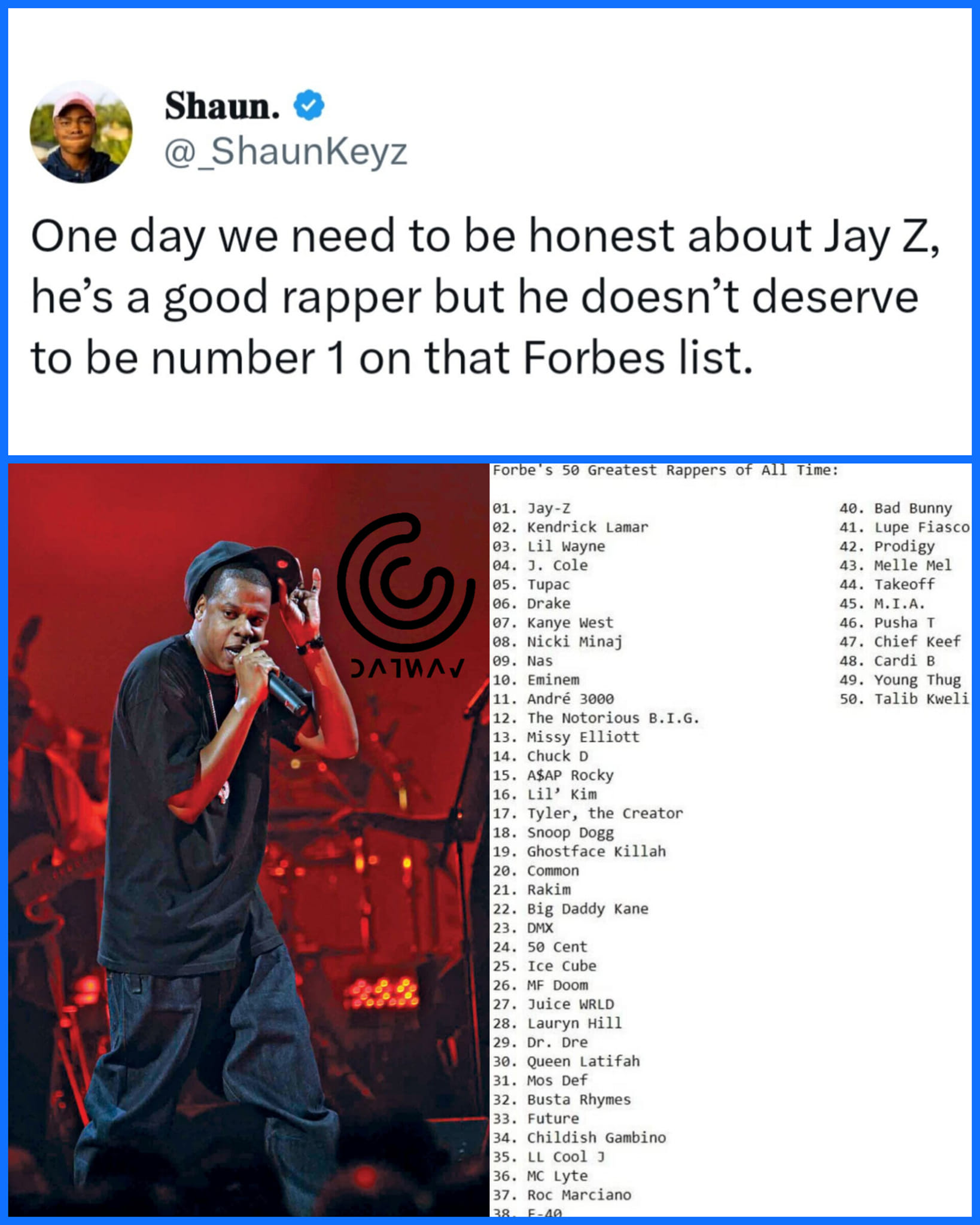 DatWAV - Fans are talking 🤧 A Forbes list of the top 50 rappers in the ...