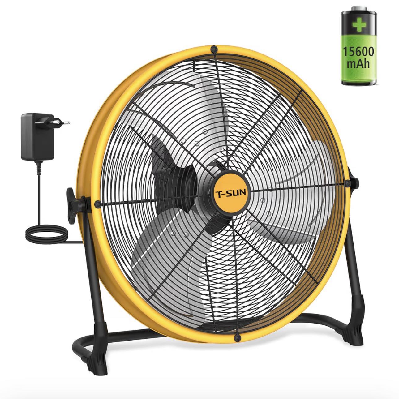 AERSON Ventilateur Sur Pied 40 Cm – Ultra Puissant, Silencieux Et Réglable En Hauteur Jusqu'à 120 Cm, 3 Vitesses + Oscillation 80°