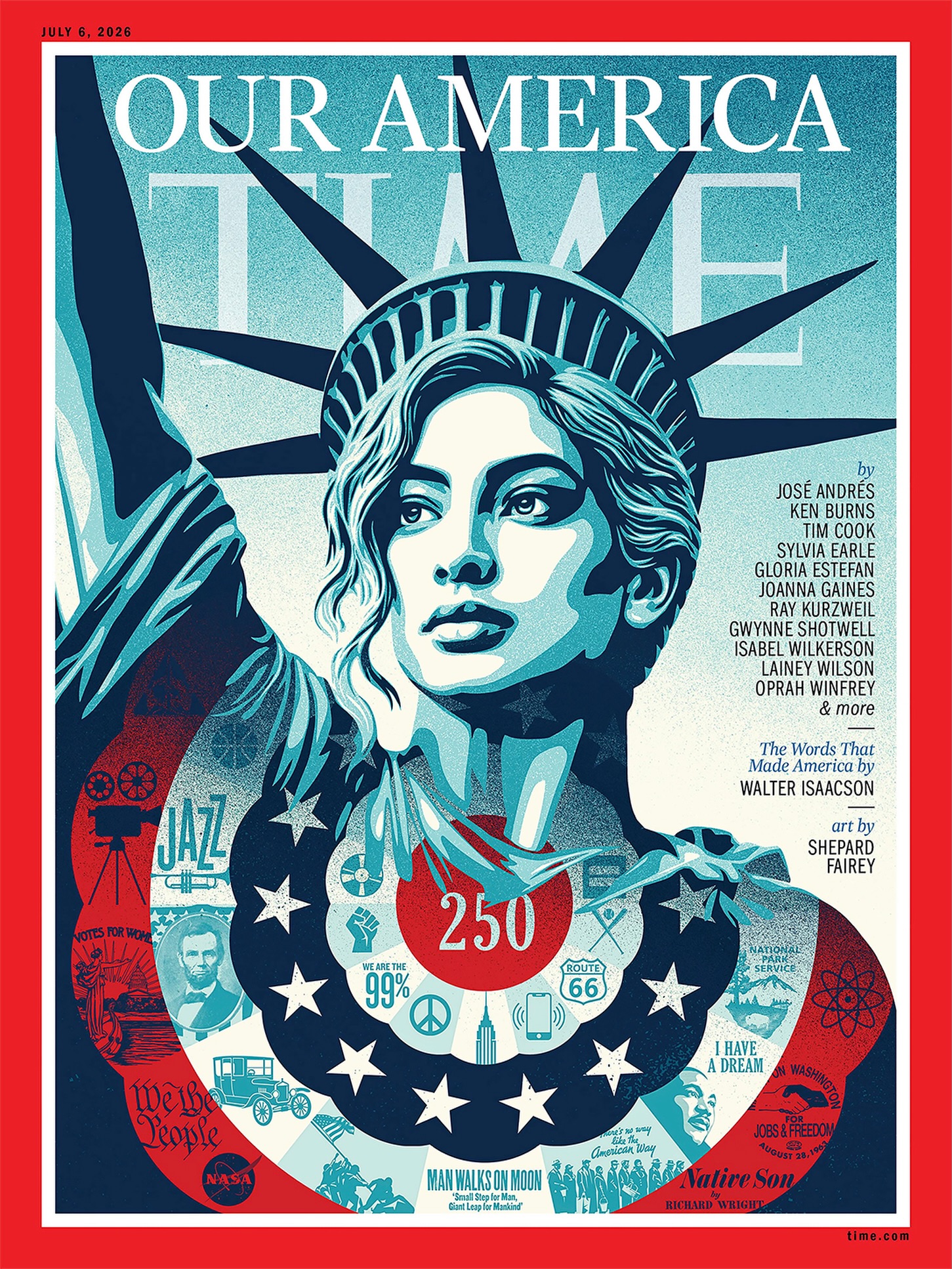 Obey - Cover art for TIME celebrating America