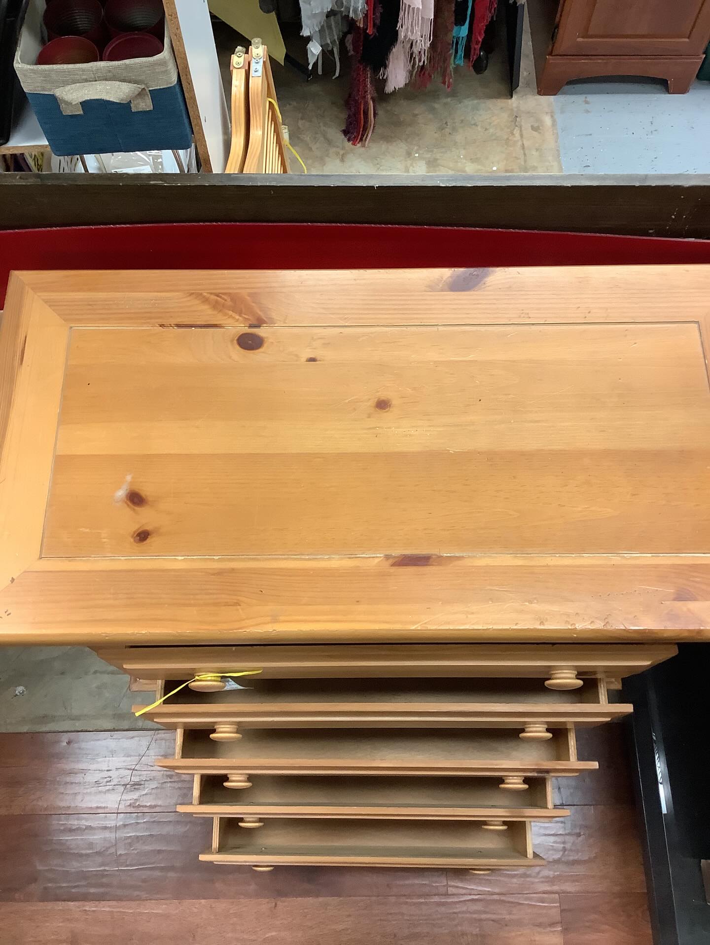 Broyhill knotty pine five drawer chest made in USA