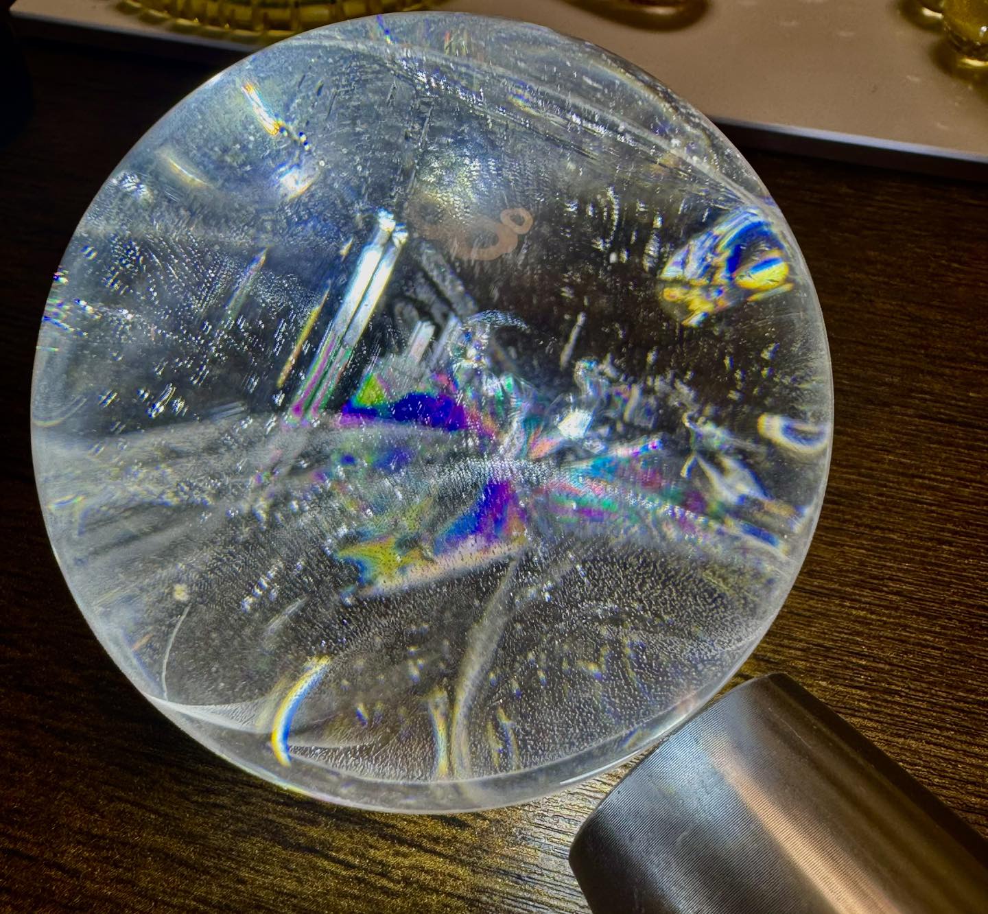 收藏级大爆彩星沙水晶球5.8cm✨✨美极了✨✨