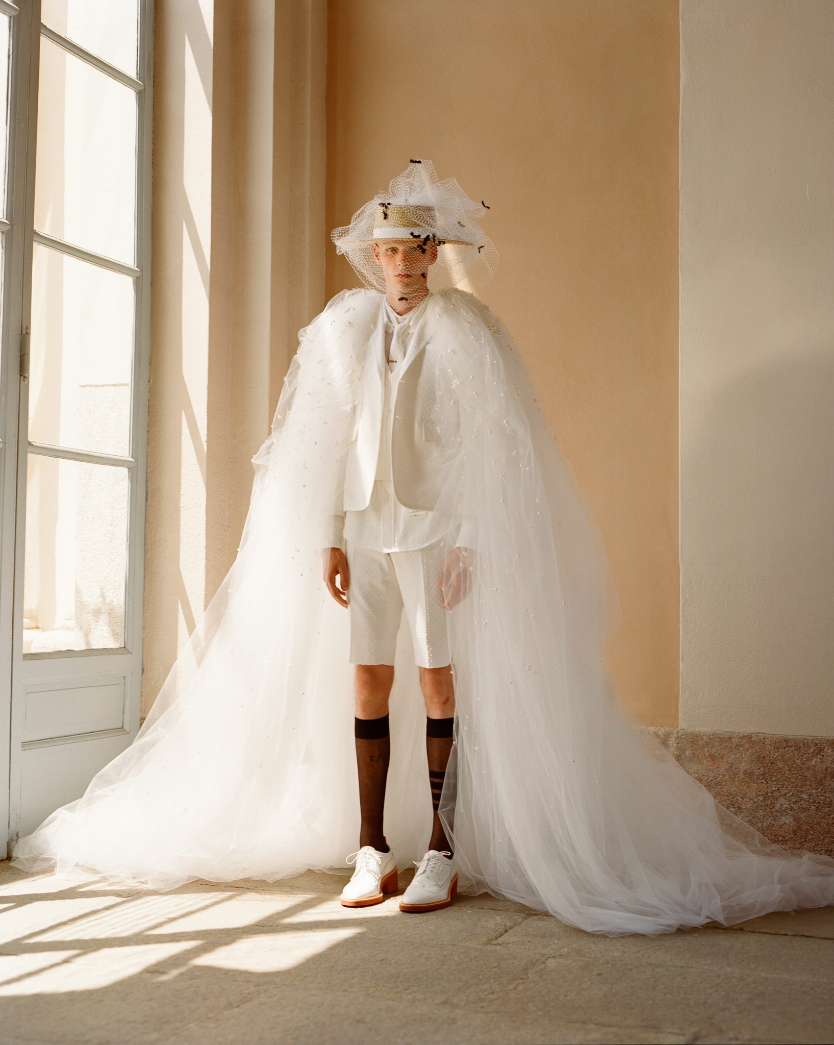 thom browne wedding dress suit bee in your bonnet … men's spring 2027 collection. #thombrowne #thombrowness27 this suit is crafted