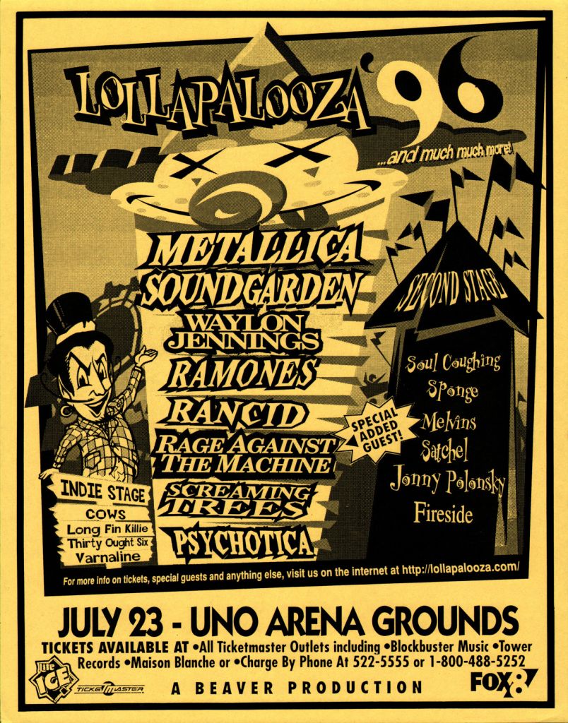 On this date in 1996: Lollapalooza came to the UNO Arena Grounds