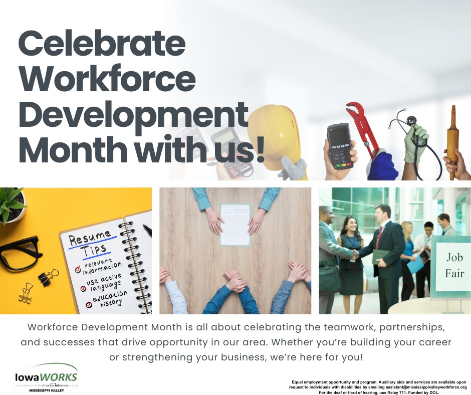 IowaWORKS - 🎉 It’s Workforce Development Month and we’re celebrating ...