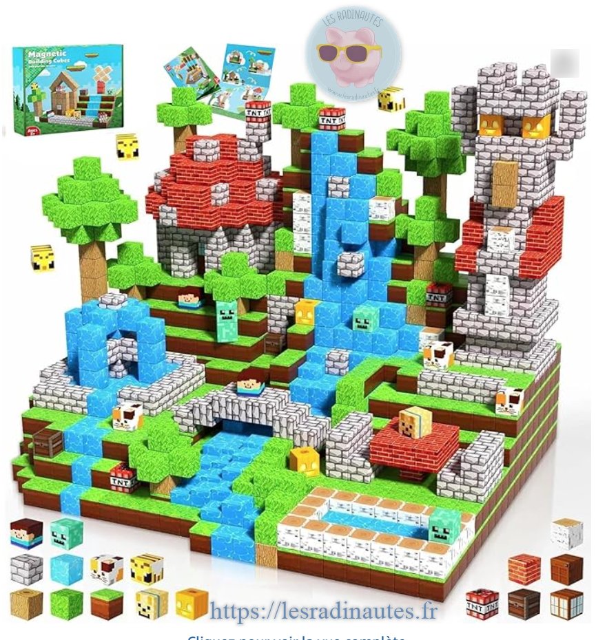 Autres jeux de construction Frusde 64pcs Blocs Bâtons Magnétiques et