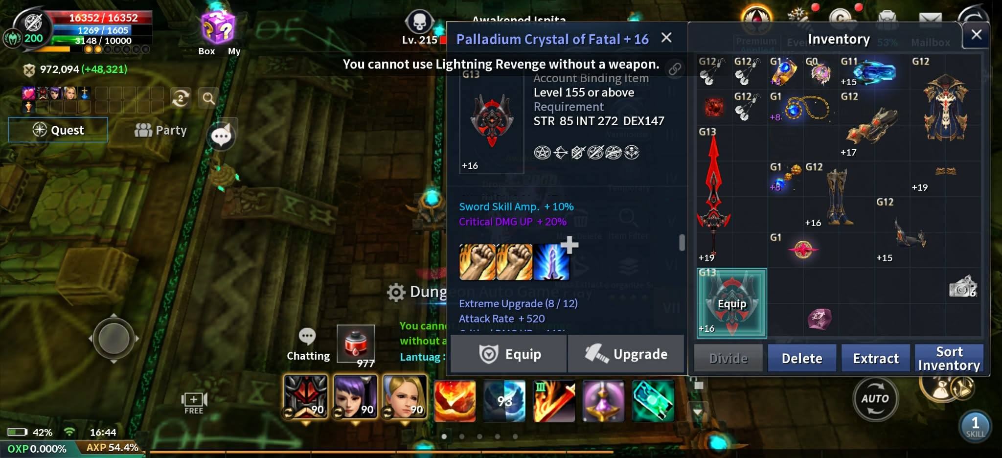 Eternal Aug and Mele Light Blade for Sale at 100k