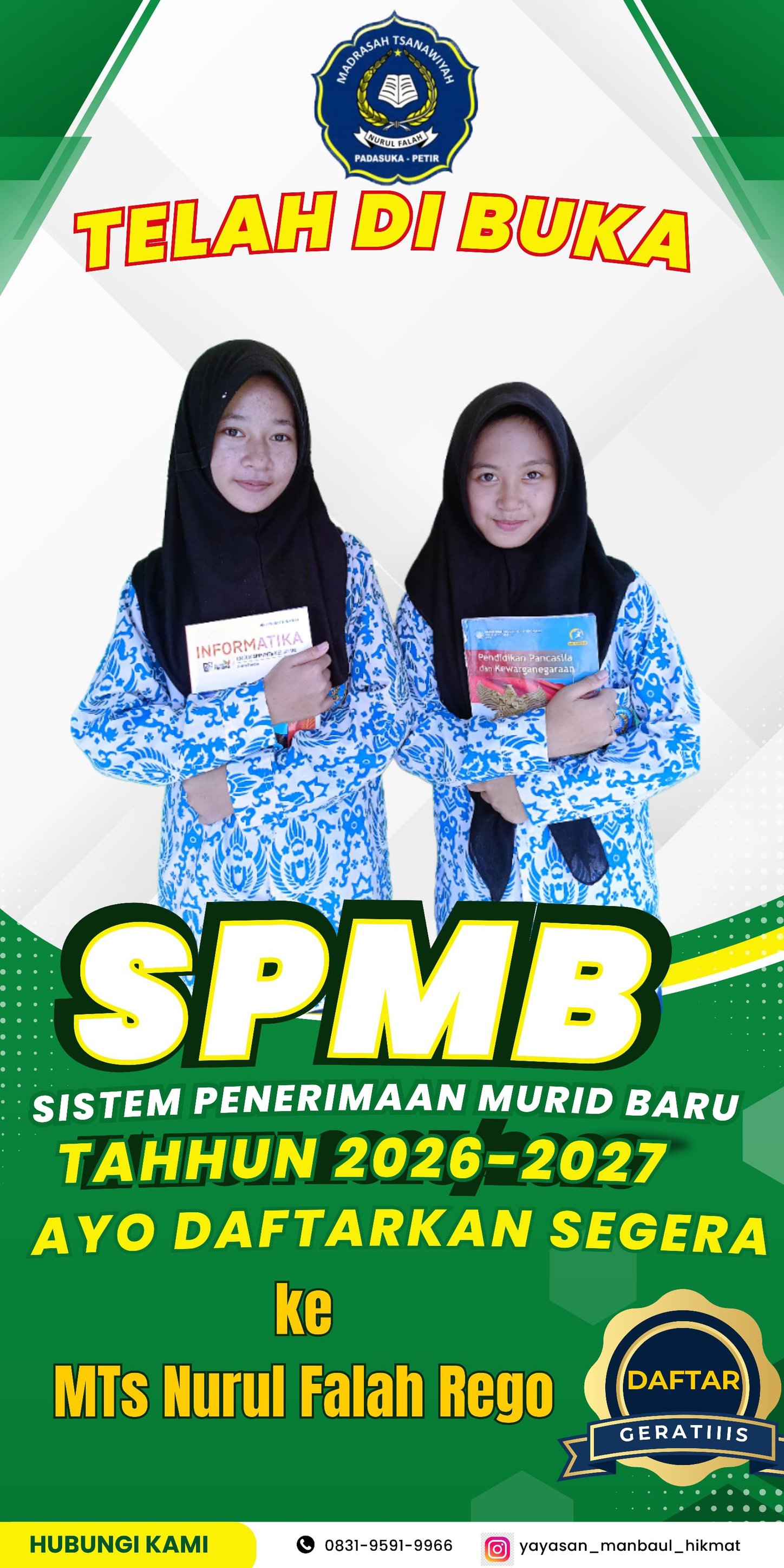 Mts - Pendaftaran Siswa Baru MTs Rego Tahun Ajaran 2026-2027 | Facebook