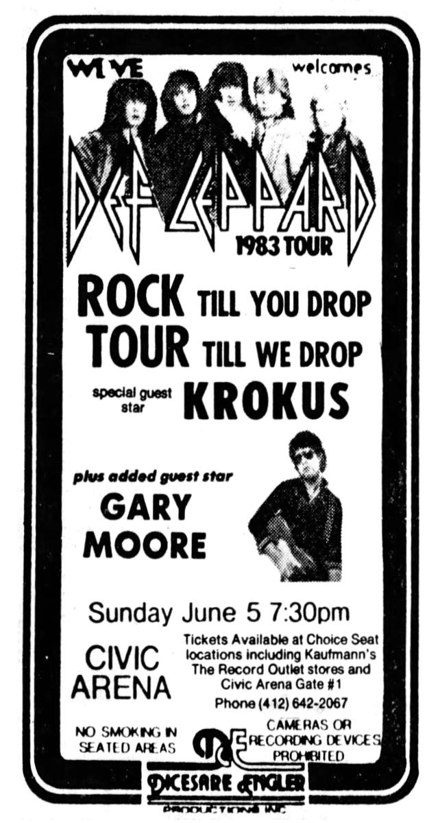 On this date in 1983, Def Leppard brought their Pyromania Tour to