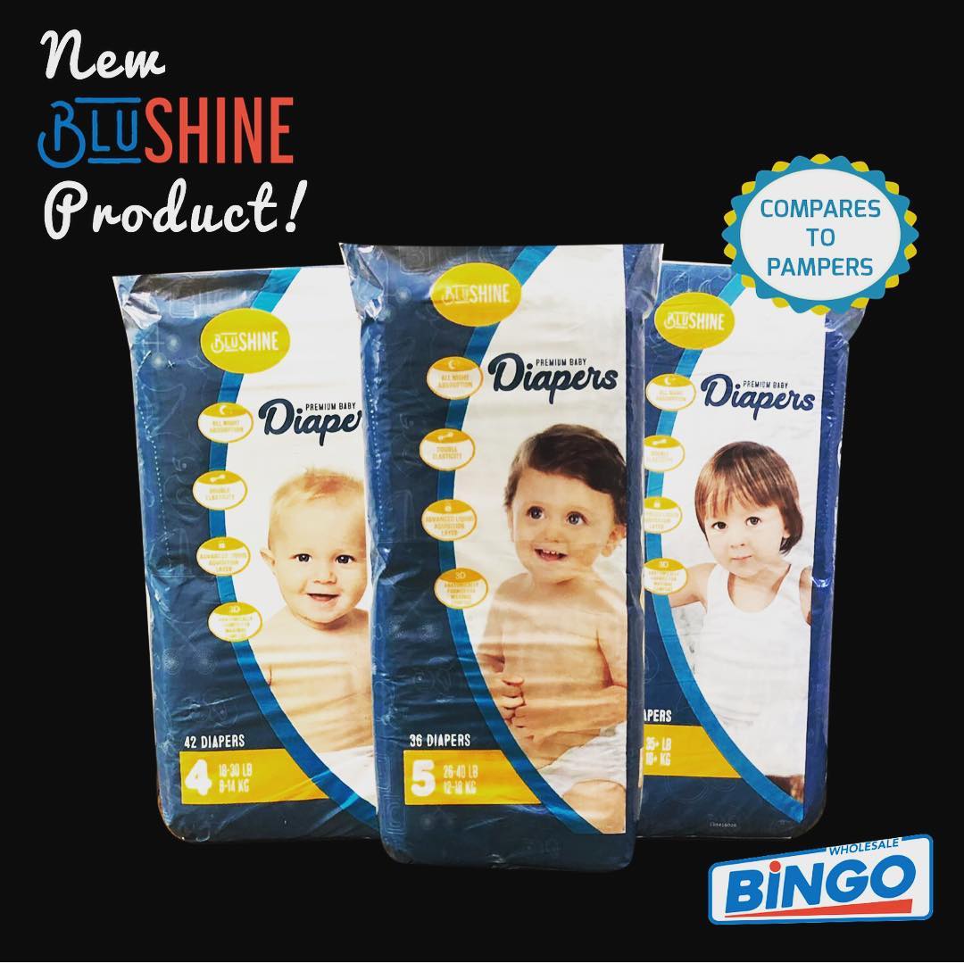 Bingo Wholesale - New Item Alert 🚨 BluShine Diapers, In a...