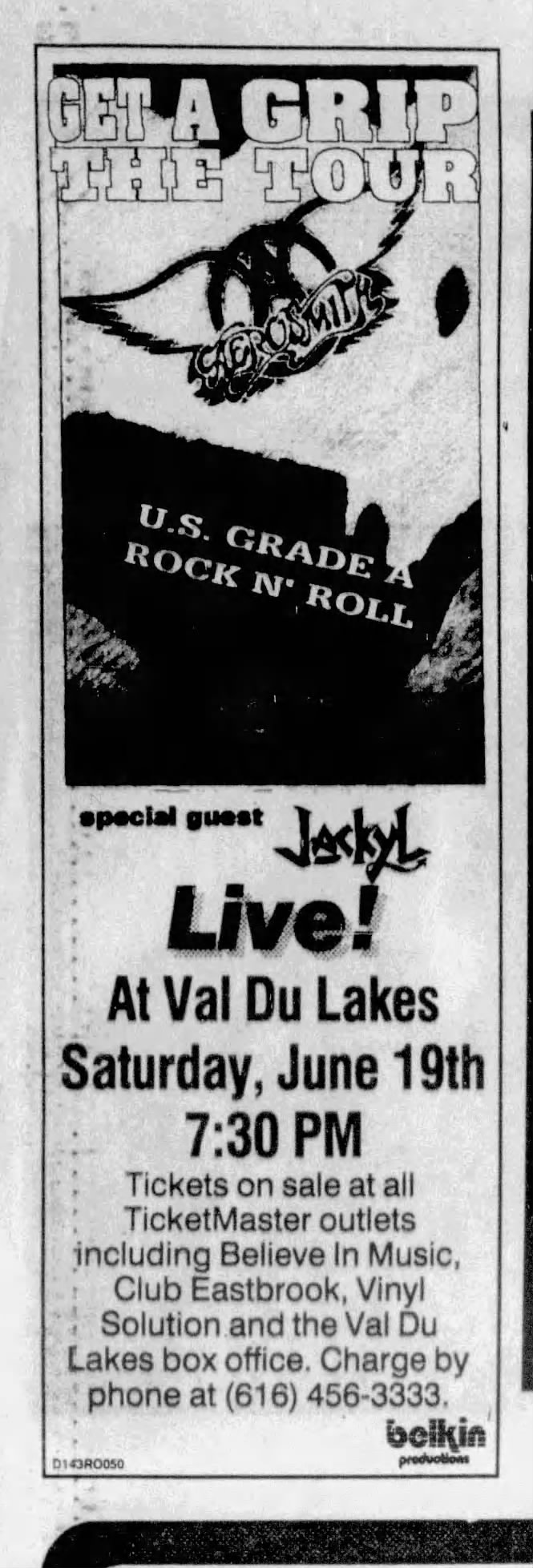 On this date in 1993: Aerosmith and Jackyl brought the 'Get A Grip