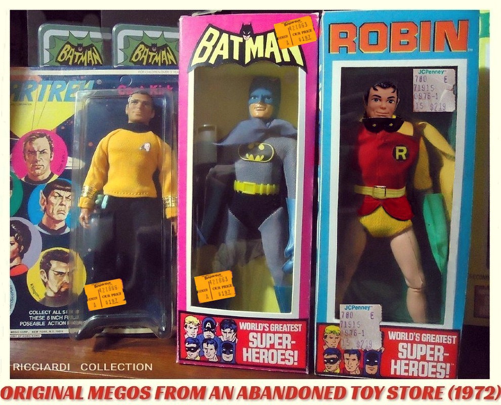 Vintage 8-inch plastic action figure is a 1974 Mego Corp Robin