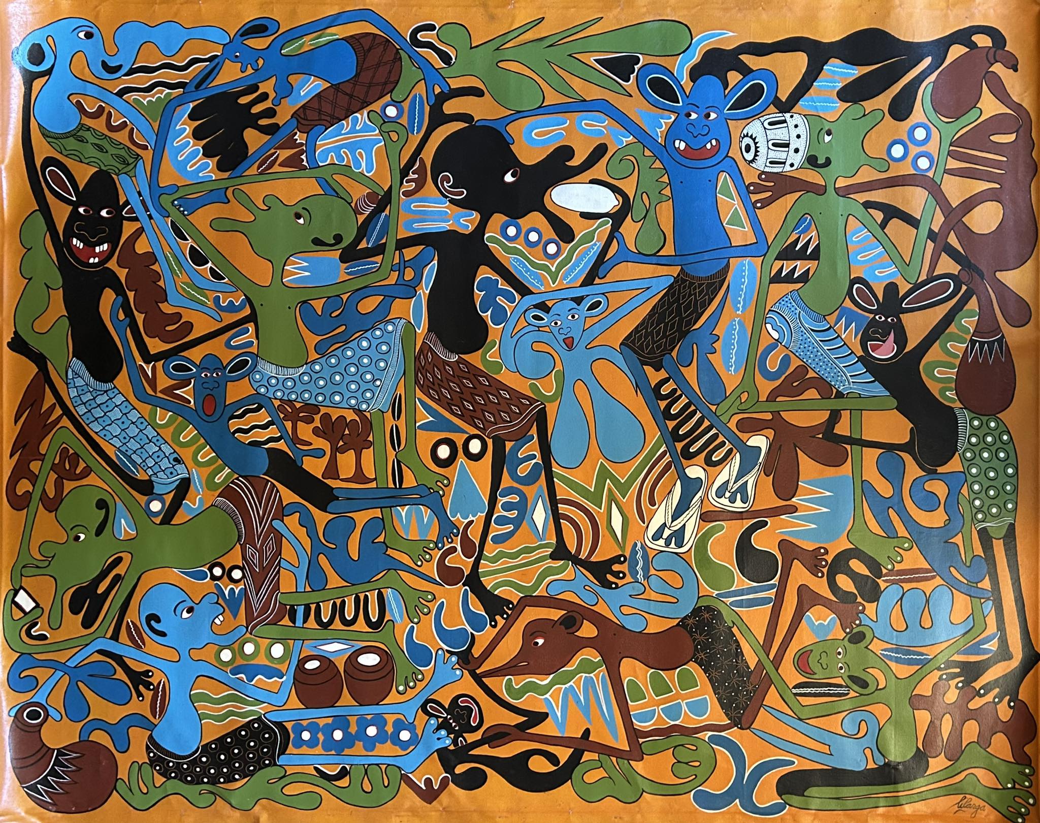 George - Spectacular sculpture by George Lilanga from the 1960s