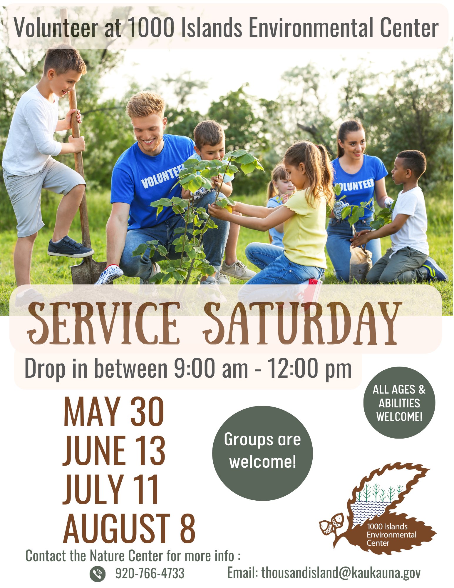 Service Saturday is this Saturday, May 30th! It