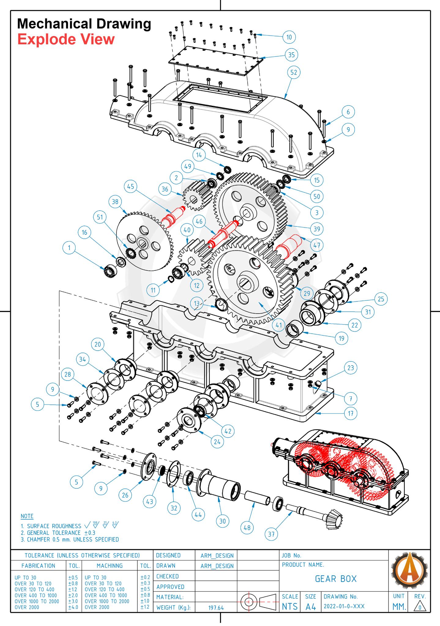 💢 Model Gear Box 💢 Explode View... - Arm3D CADCreator | Facebook