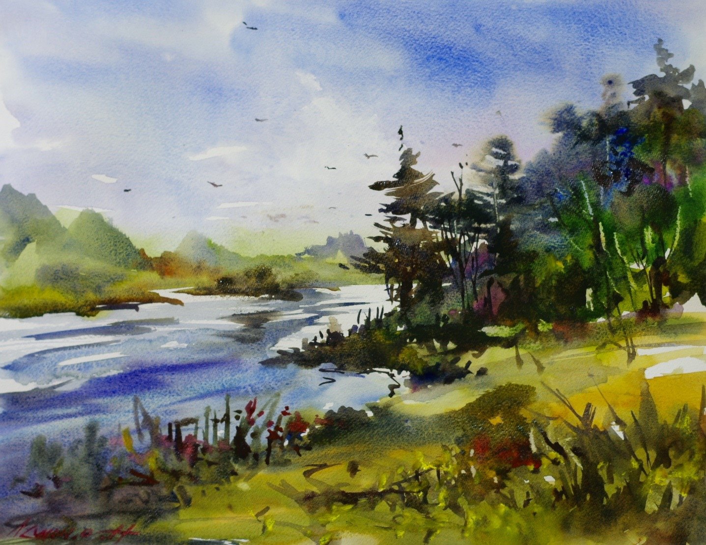 Watercolor painting: coexisting with nature 水彩繪：與自然共存