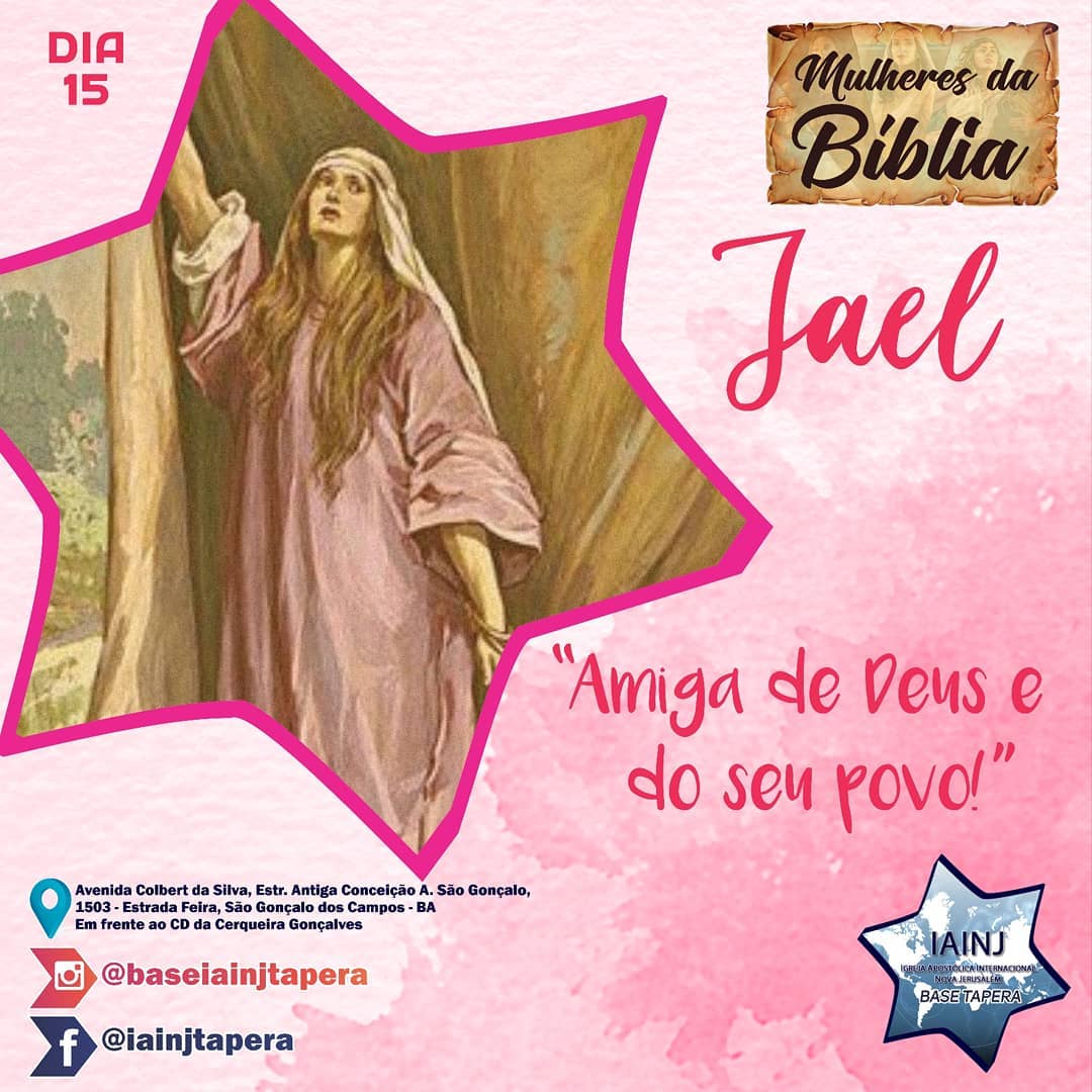 Nova Jerusalém - Tapera - ️ Série Mulheres da Bíblia! ️ 🧕 JAEL 🧕 📕 ...