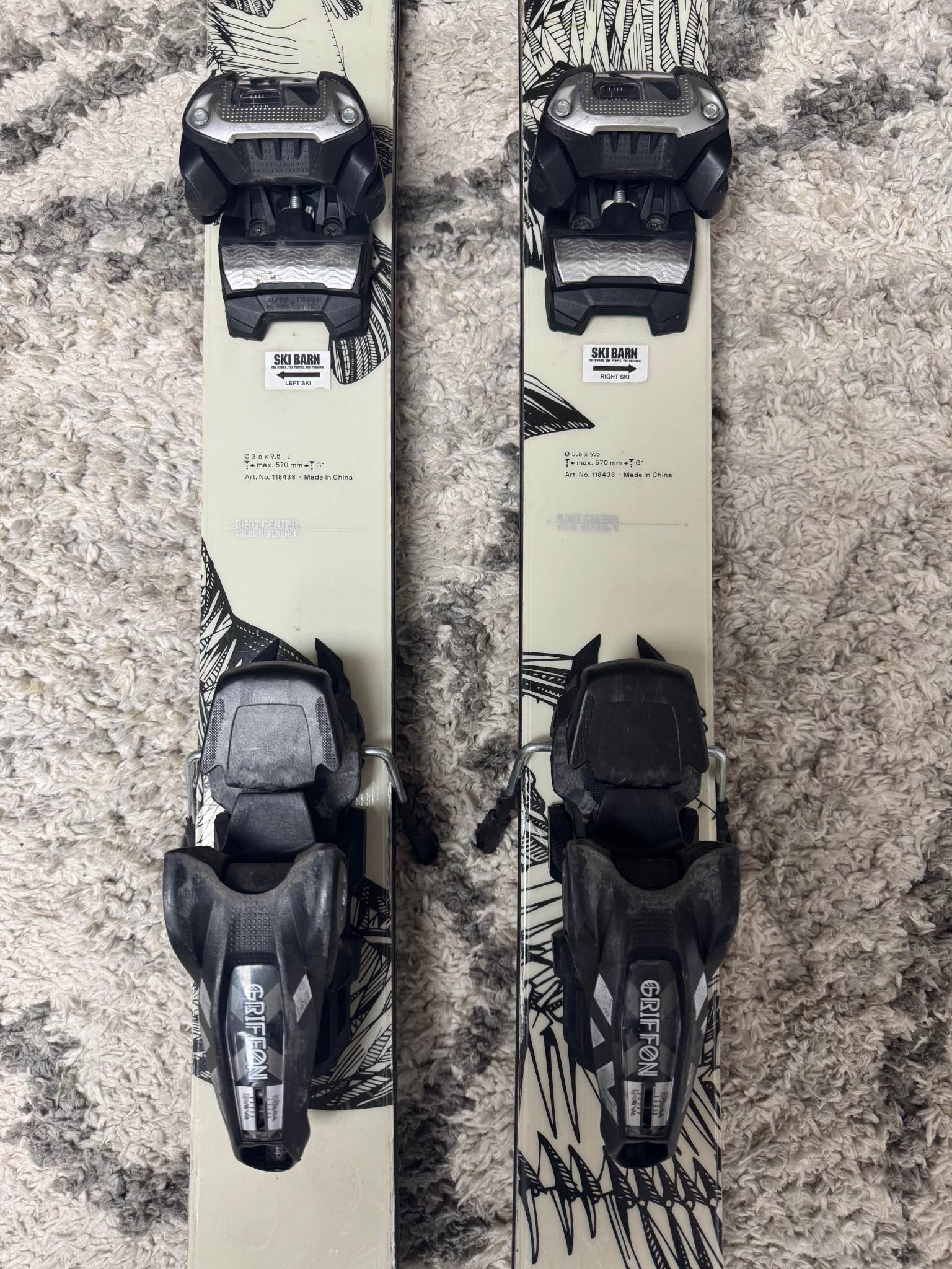 Volkl Revolt 95 Skis with Marker Griffon Bindings (173 cm length
