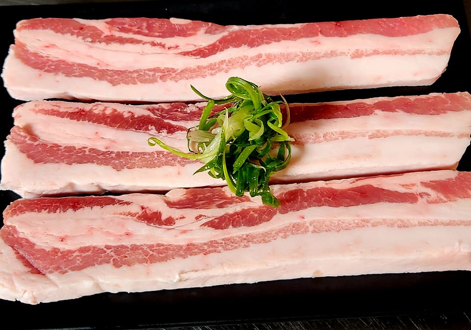 Kurobuta pork … black pig … is the Wagyu of pork