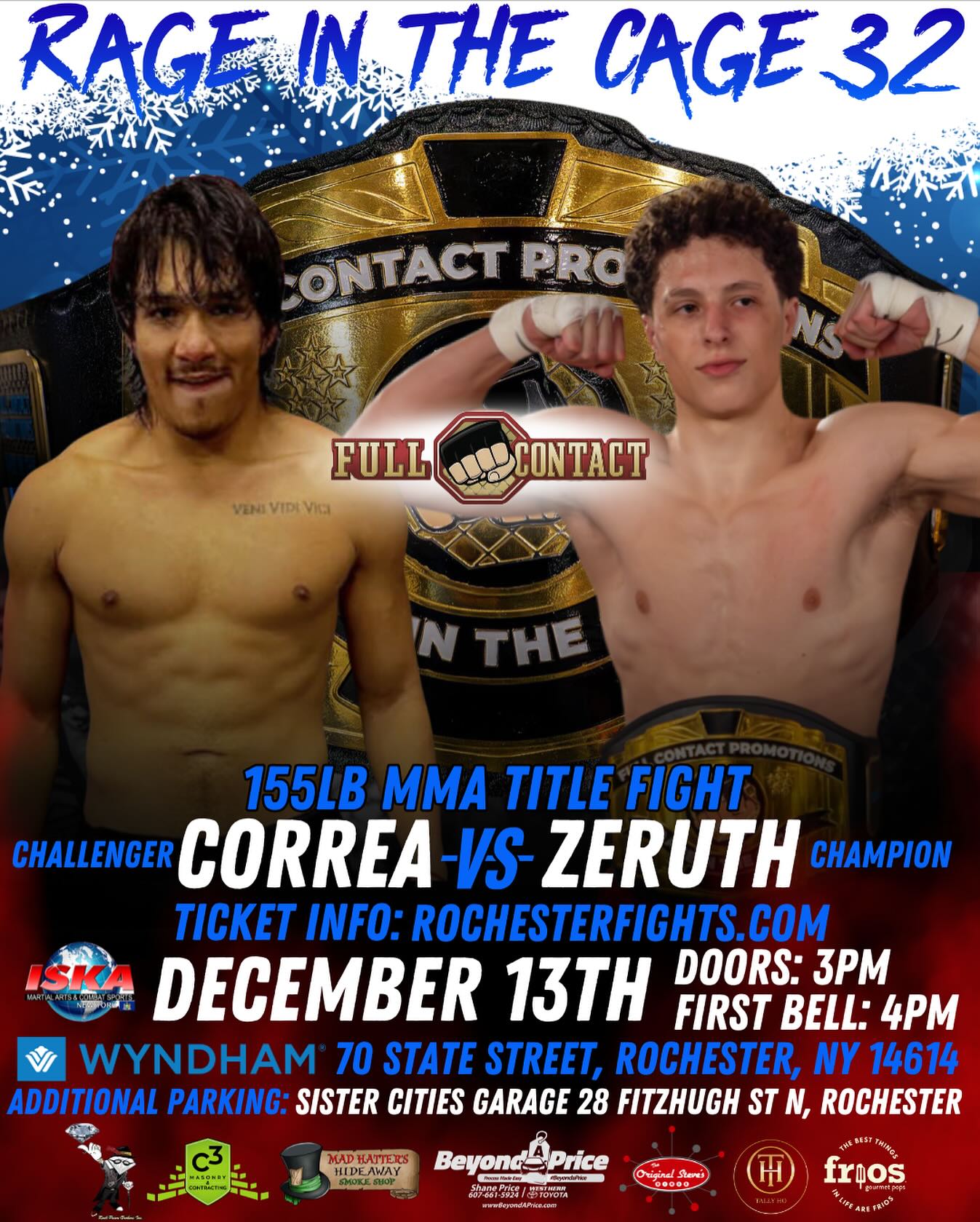 Fight Announcement – Bout 2 🥊 155 LB MMA Title Fight Full Contact