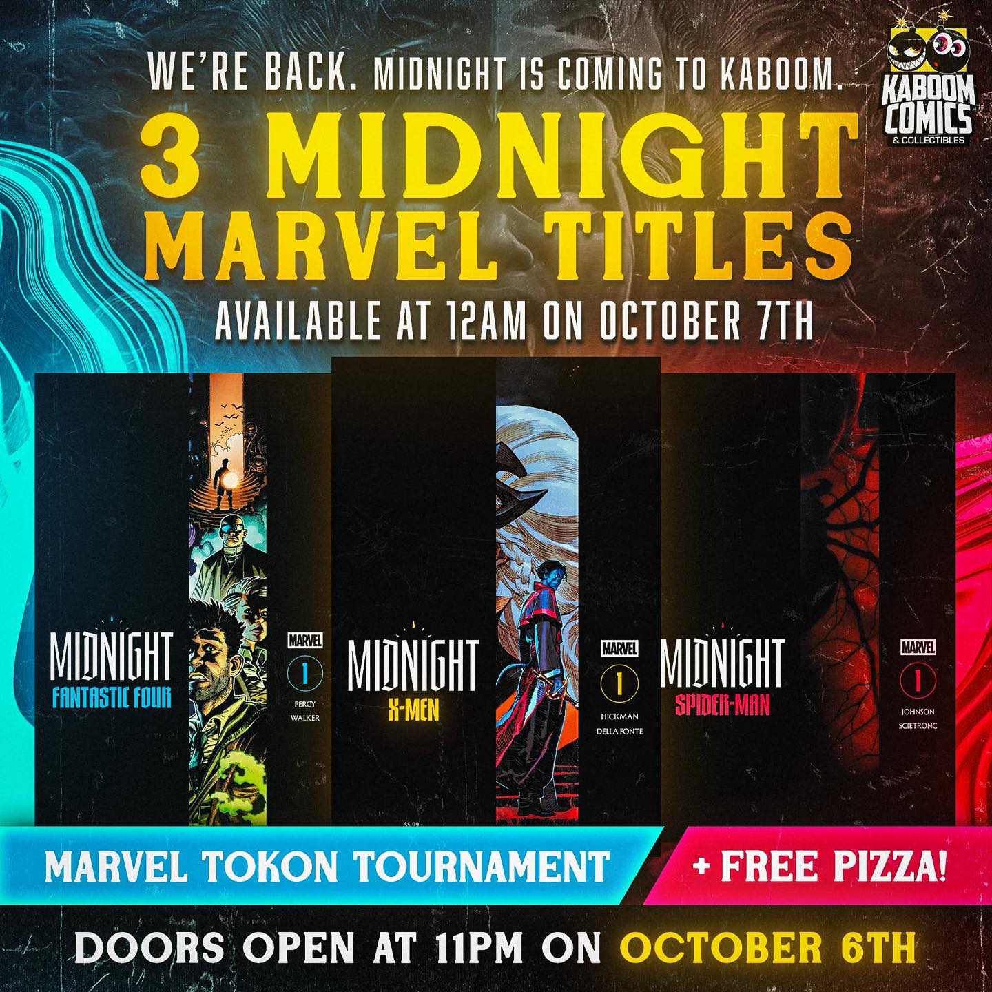 You guys ready? Midnight release happening at Kaboom for Marvel's