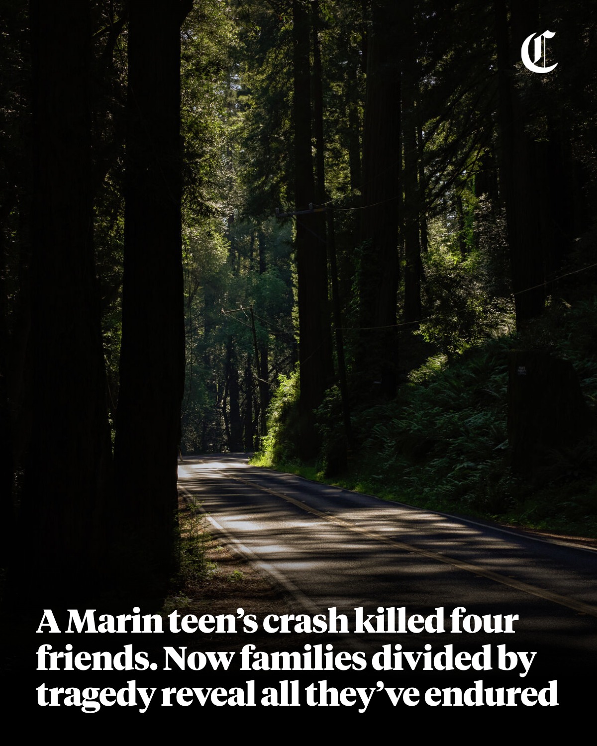 In the year since a crash killed four teens in Marin, its