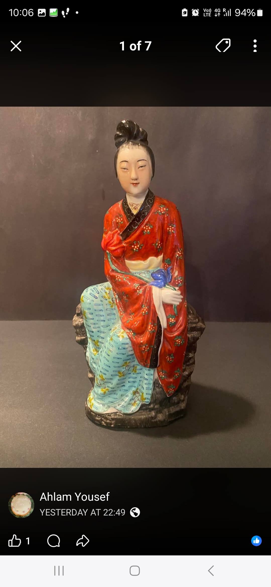 晚清民国一线瓷塑中国大名家万同顺造粉彩弥勒佛。 Late Qing / early