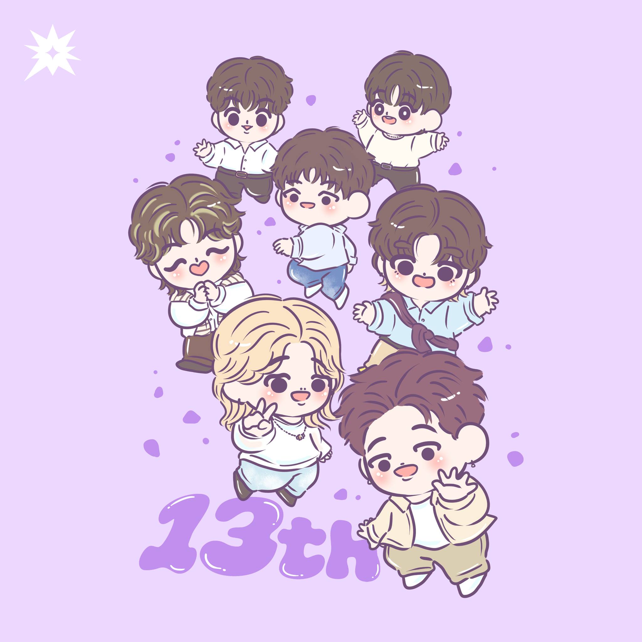 💜 13TS 💜 🐨🐹🐱🐿️🐥🐻🐰 #BTS13thAnniversary BTS (방탄소년단)