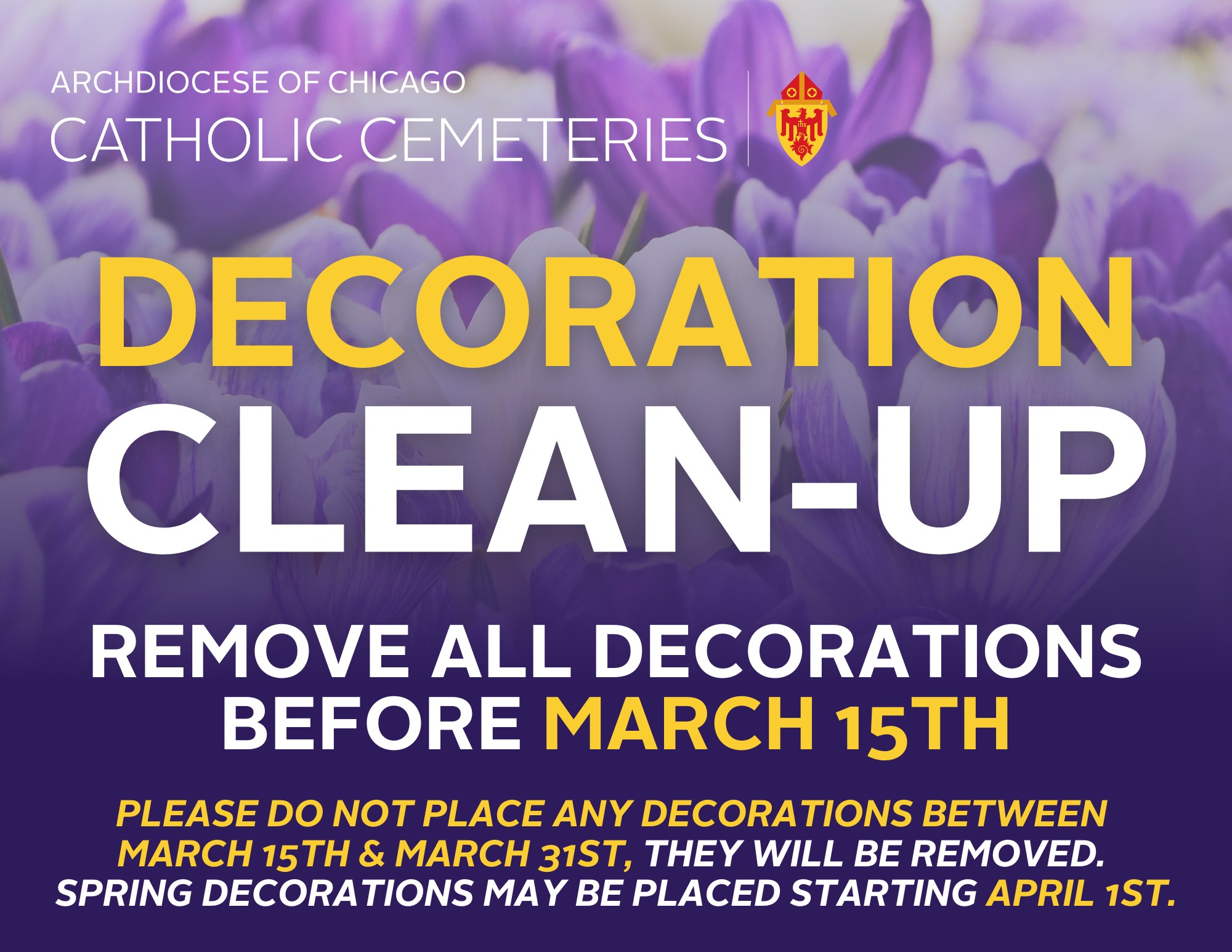 Catholic - Spring Decoration Clean-Up: Please note that our Cemetery ...