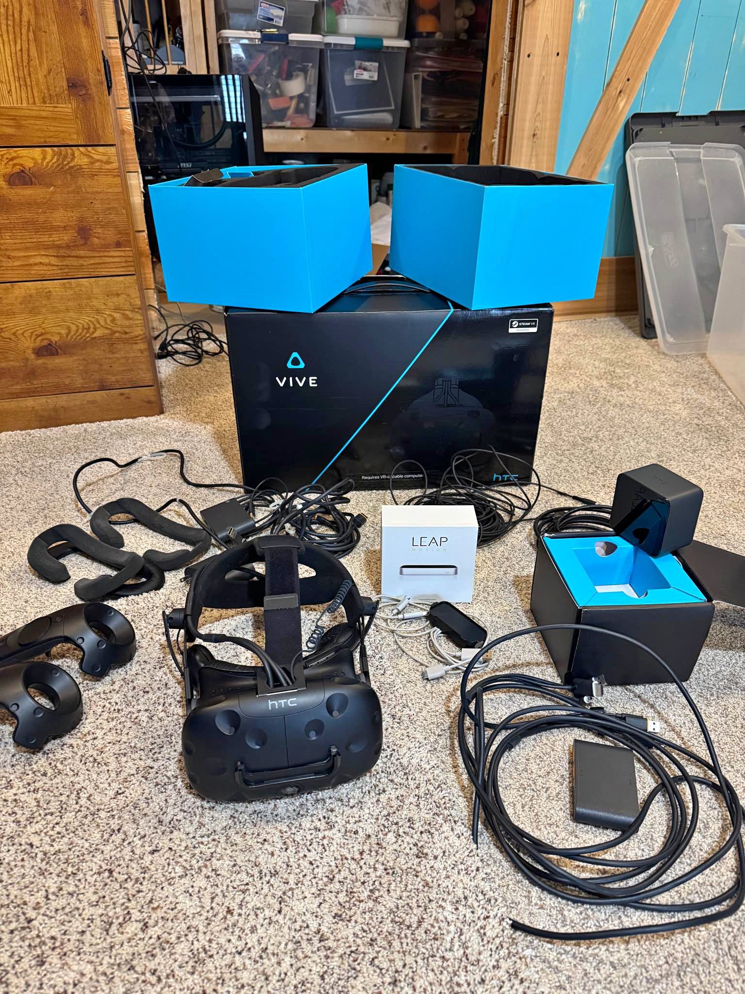 HTC Vive VR System – Complete Bundle with Extras (Leap Motion, Audio ...