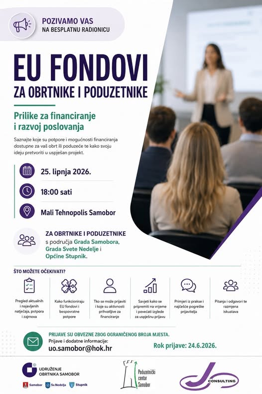 Besplatna radionica o mogućnostima financiranja
