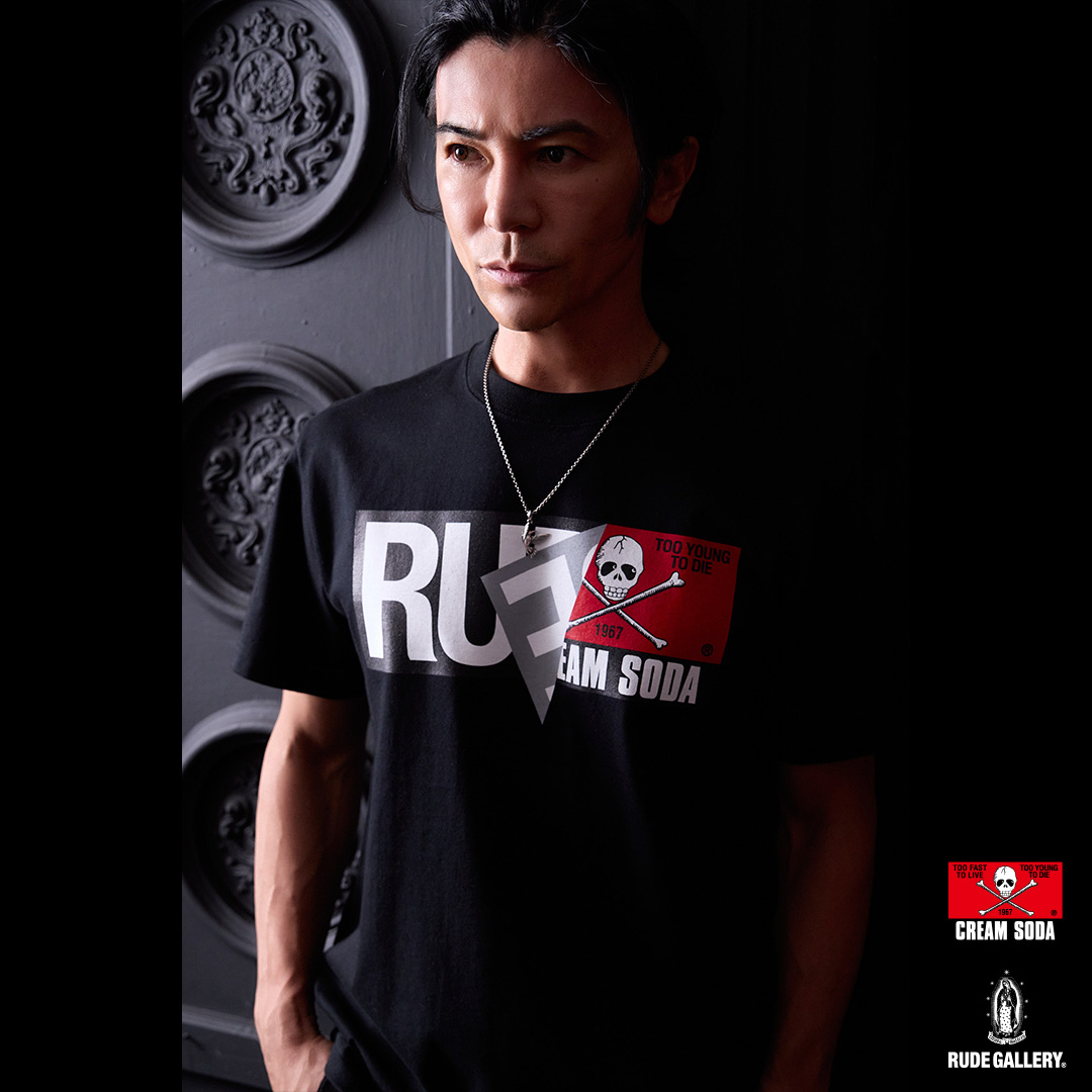 RUDE GALLERY×CREAM SODA／マリア&スカルT added シャツ限定 XL