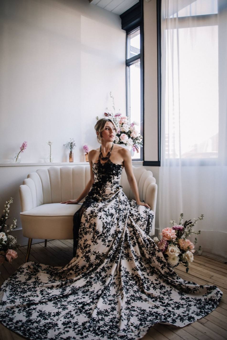 Custom Black and White Wedding Dresses by Unique by Vik