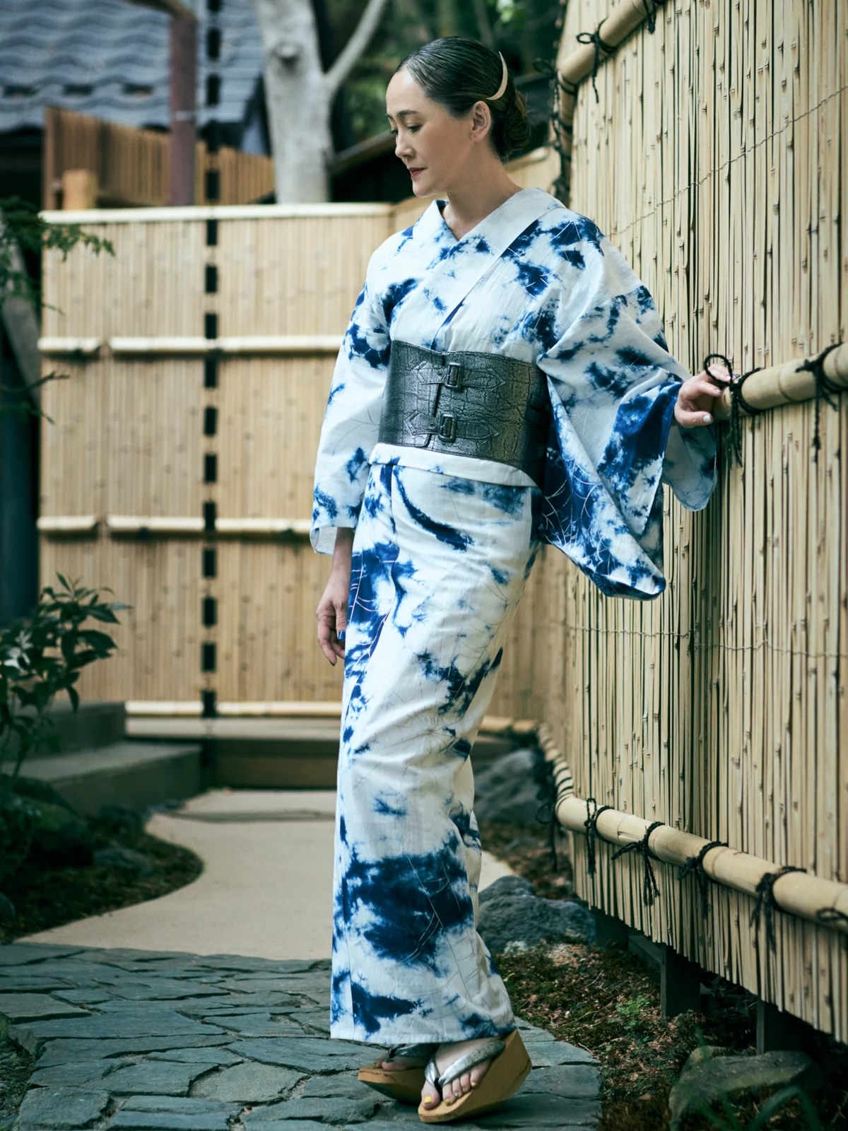 新品 安室奈美恵 着用 帯ベルト KAPUKI 西陣織 正絹 白芭蕉 花火 浴衣