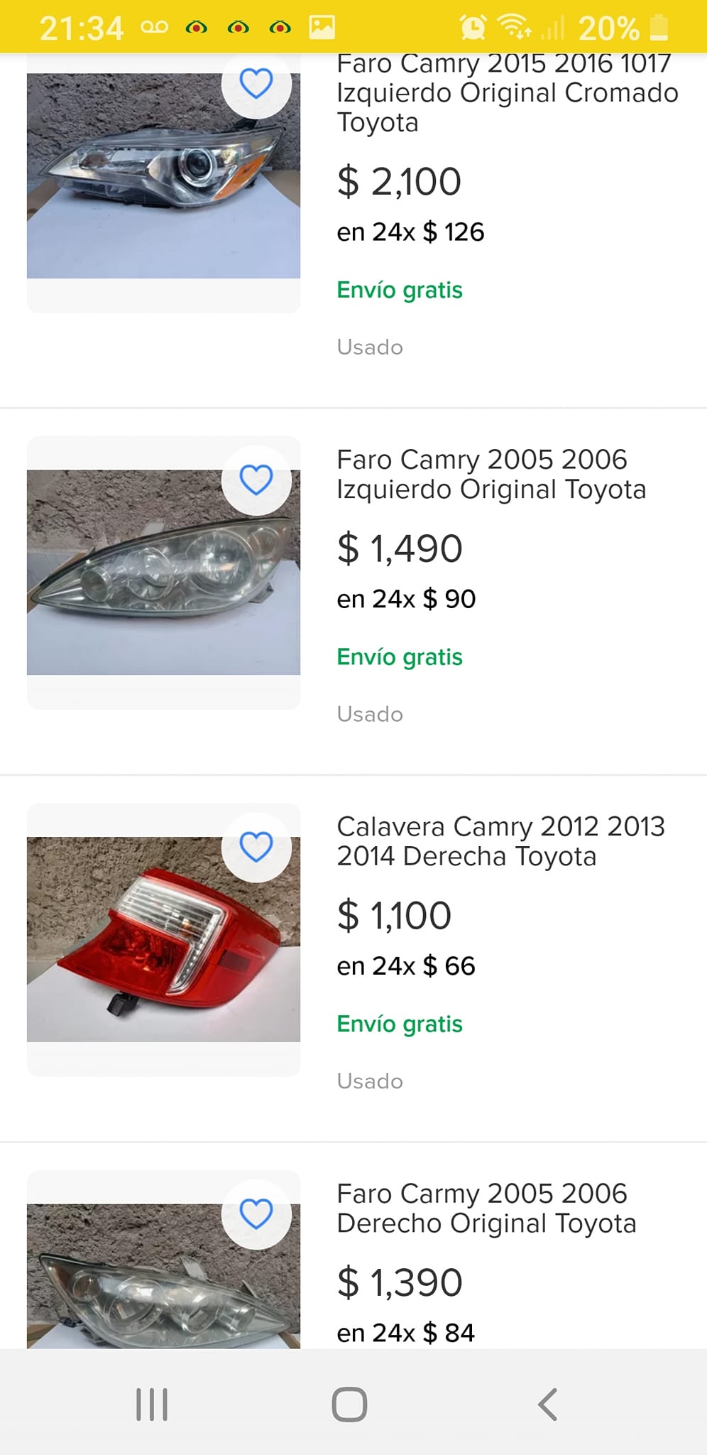 Juego De Faros Completos Para Toyota Camry 2012-2014 | Estilo Proyector, Reemplazo Directo