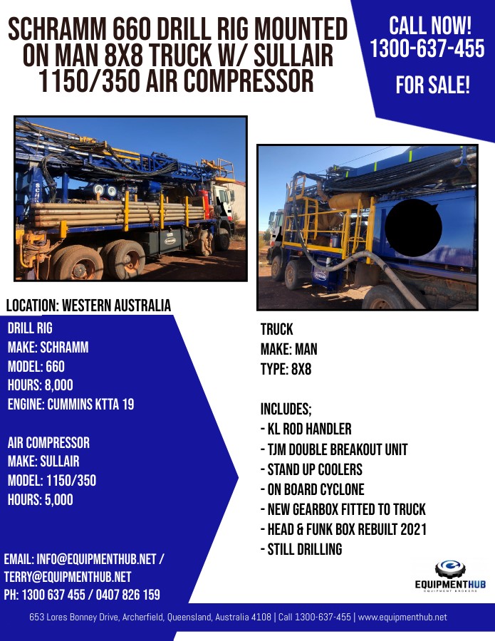 Equipment Hub - *FOR SALE* Schramm 660 Drill Rig Mounted... | Facebook
