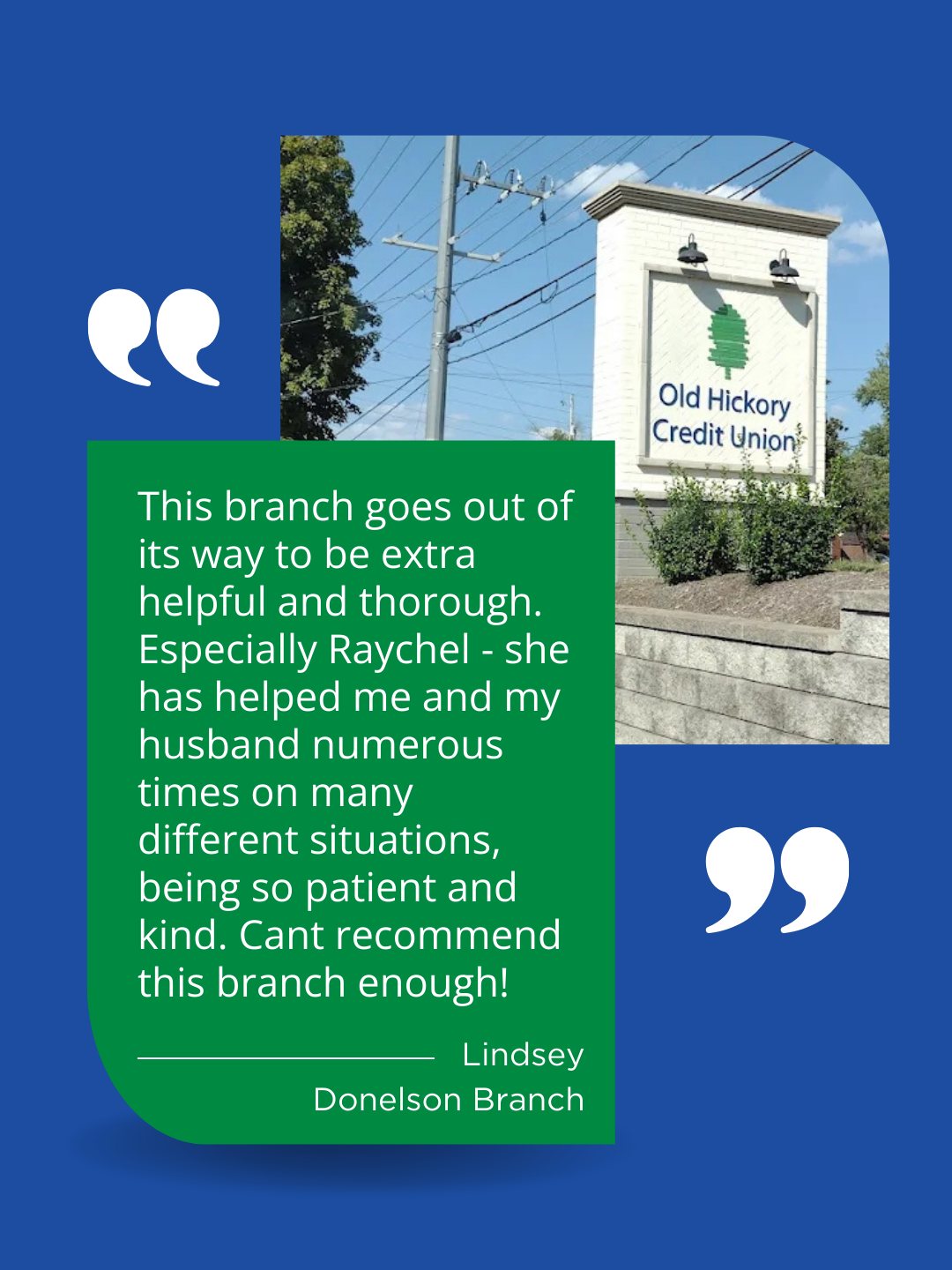 When you walk into Old Hickory,... - Old Hickory Credit Union | Facebook