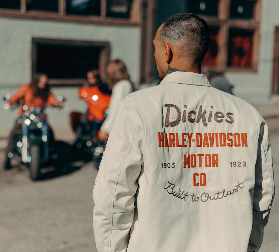 Two icons. One collection. Dickies x Harley-Davidson — Built to