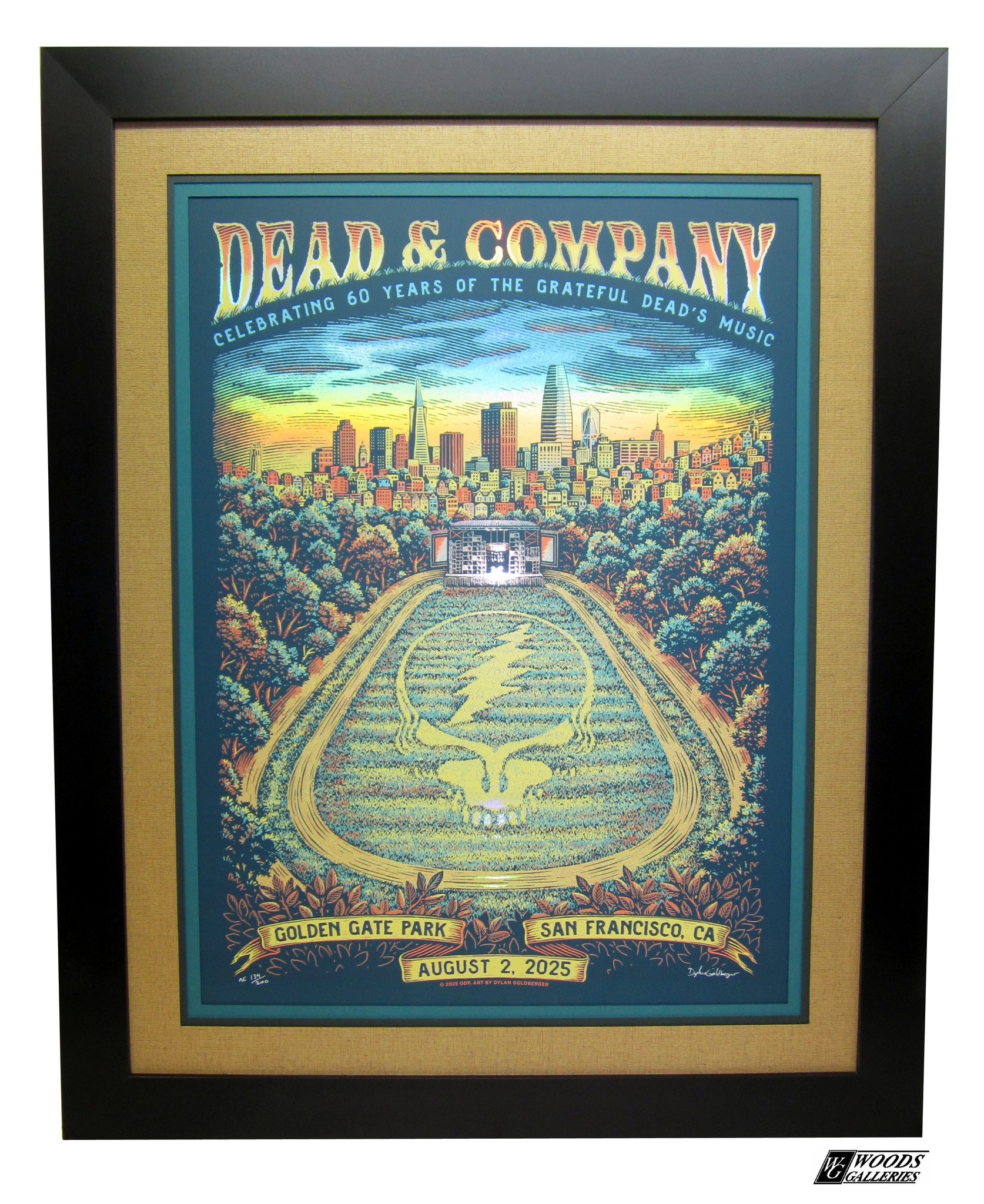 Miles Tsang's Grateful Dead 60th anniversary poster for Golden