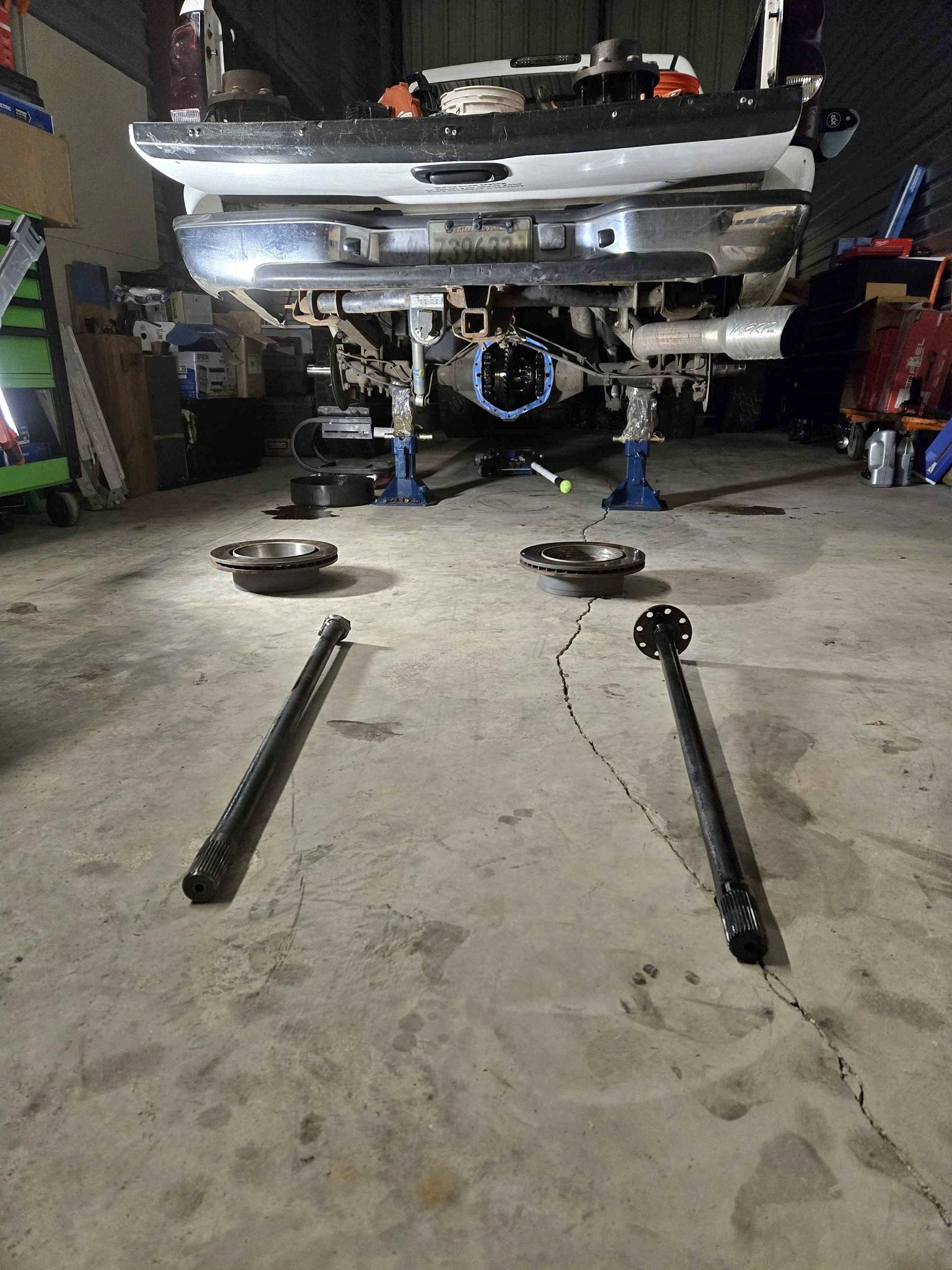 Rear Differential Assembly with Axles and Brake Rotor - Car Brakes ...