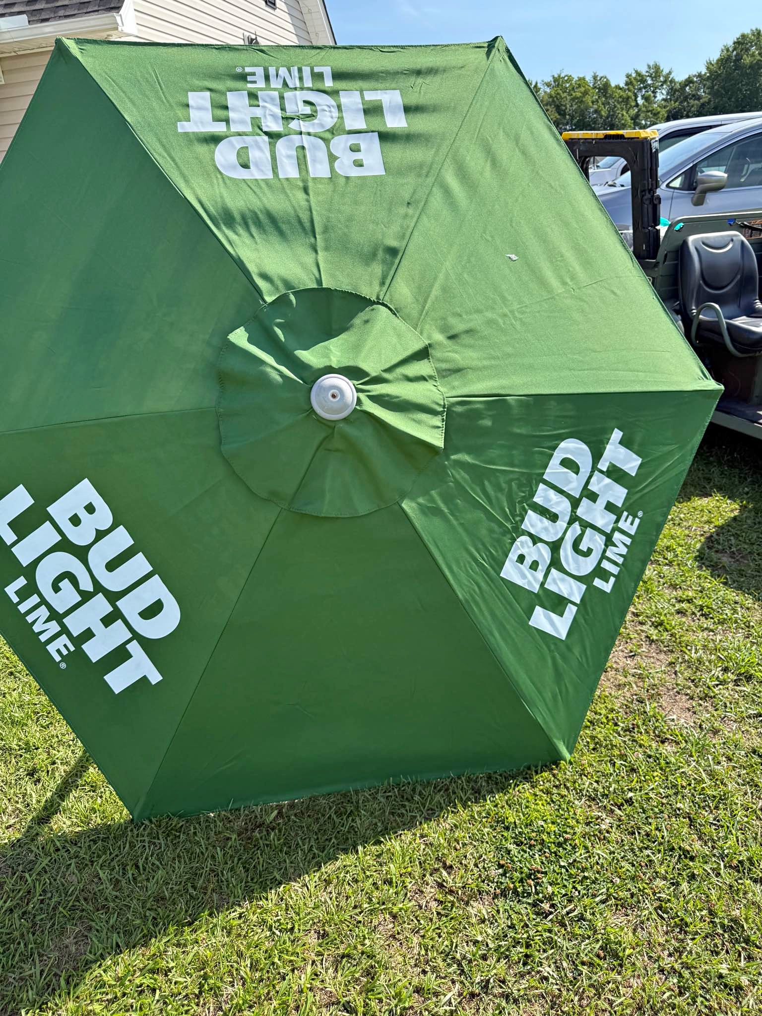 bud light lime patio umbrella Leigh Country TX 94132 9' Green Solar Powered LED Unveil the enchantment of starlit nights in your own outdoor haven with our LED Nature Spring 10 Foot Patio