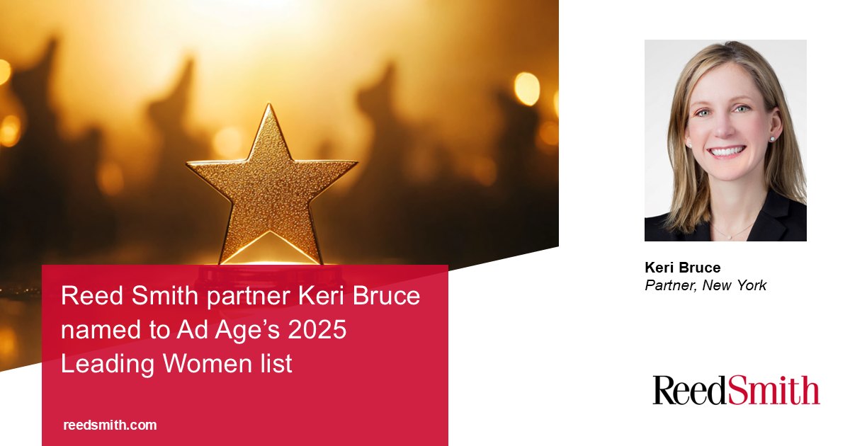 Reed - Join us in congratulating NY partner Keri Bruce on her selection ...