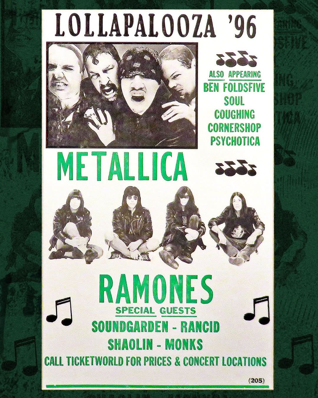30 years ago today, Ramones played Lollapalooza at Compton Terrace