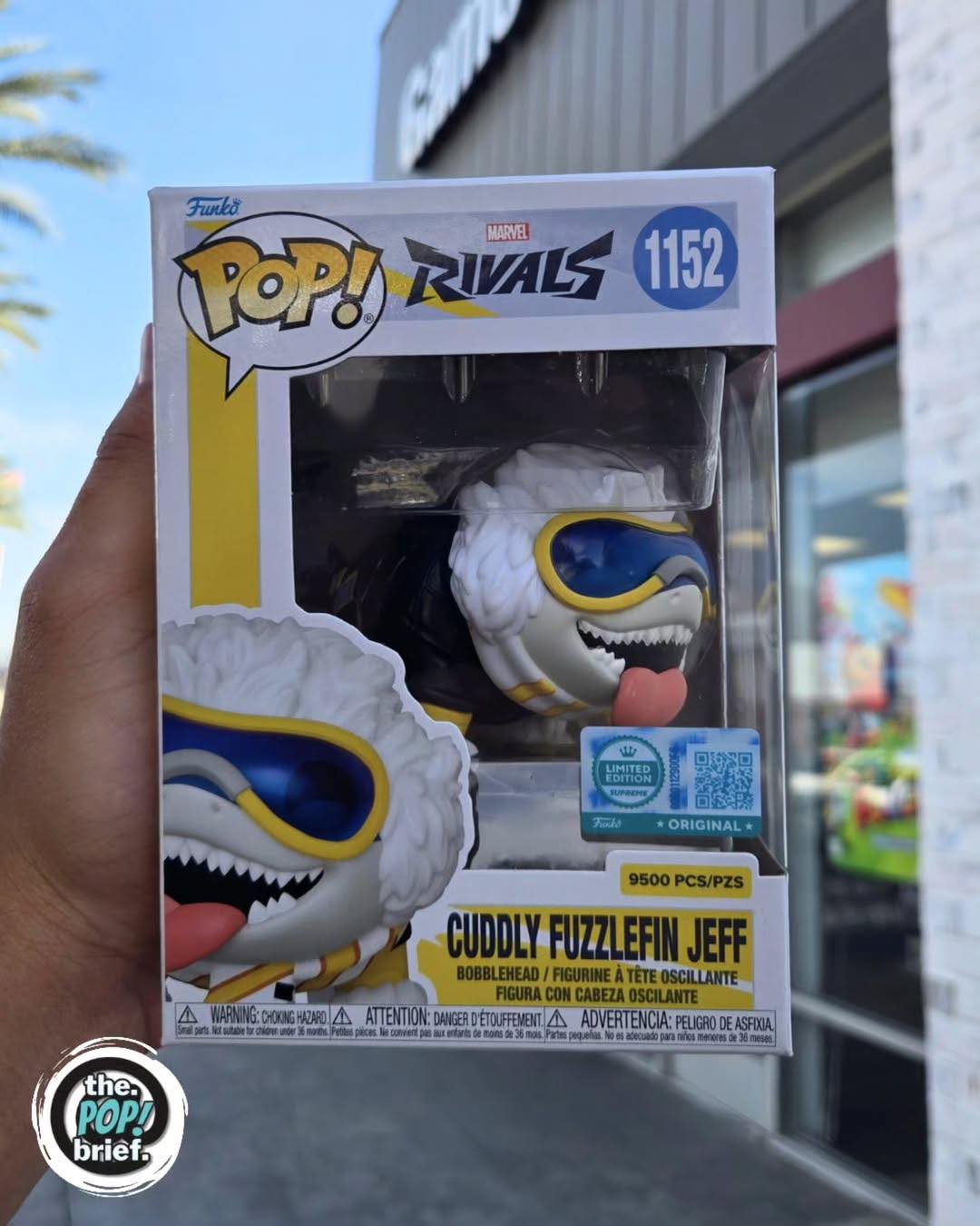 Full glams for GameStop exclusive Cuddly Fuzzlefin Jeff Funko POP