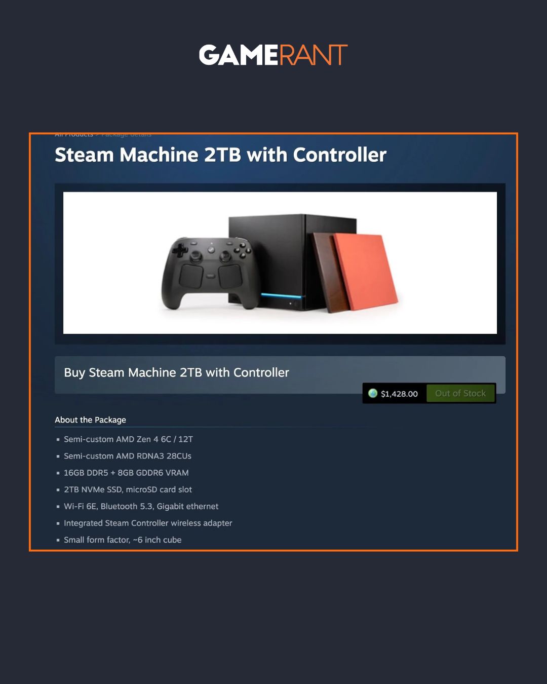 It's official: Valve's Steam Machine has a price and a release