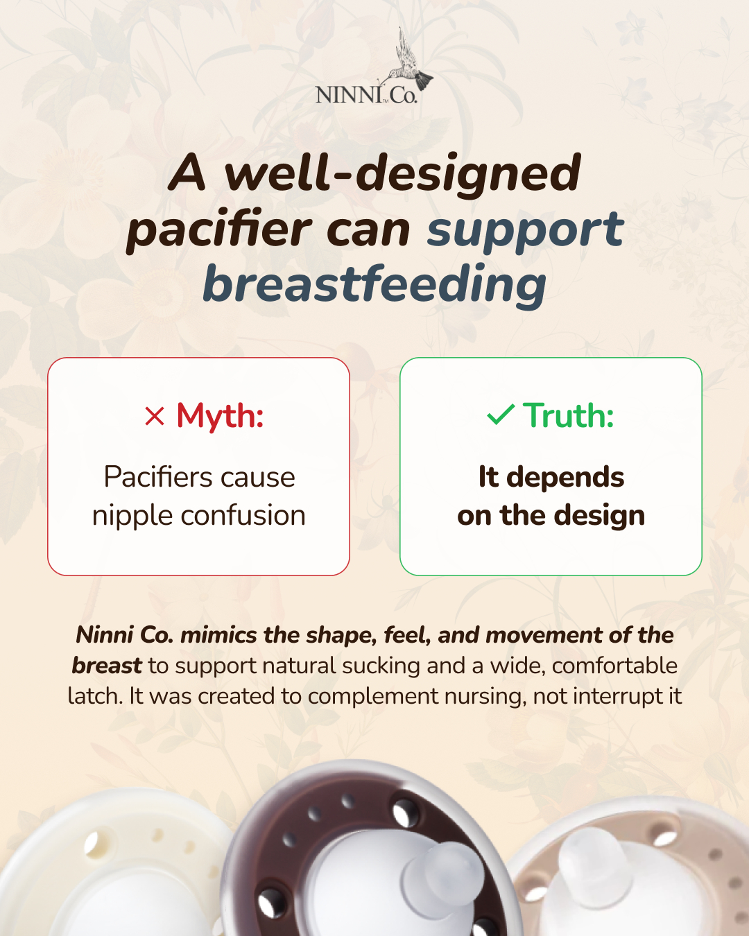 Ninni - Myth: Pacifiers cause nipple confusion.⁠ Truth: It all comes ...