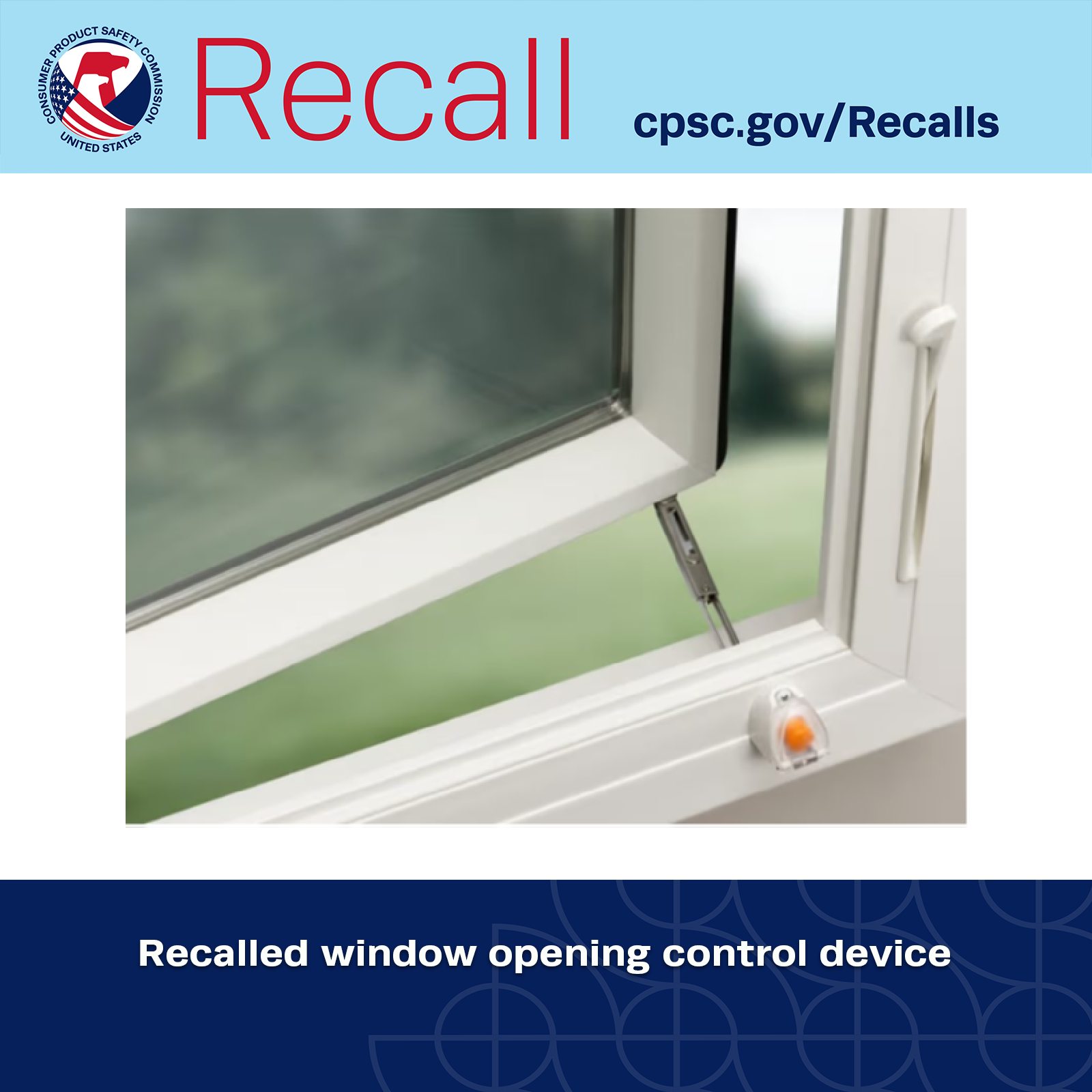 U.S. - Recall: Andersen Windows Window Opening Control Devices Sold as ...