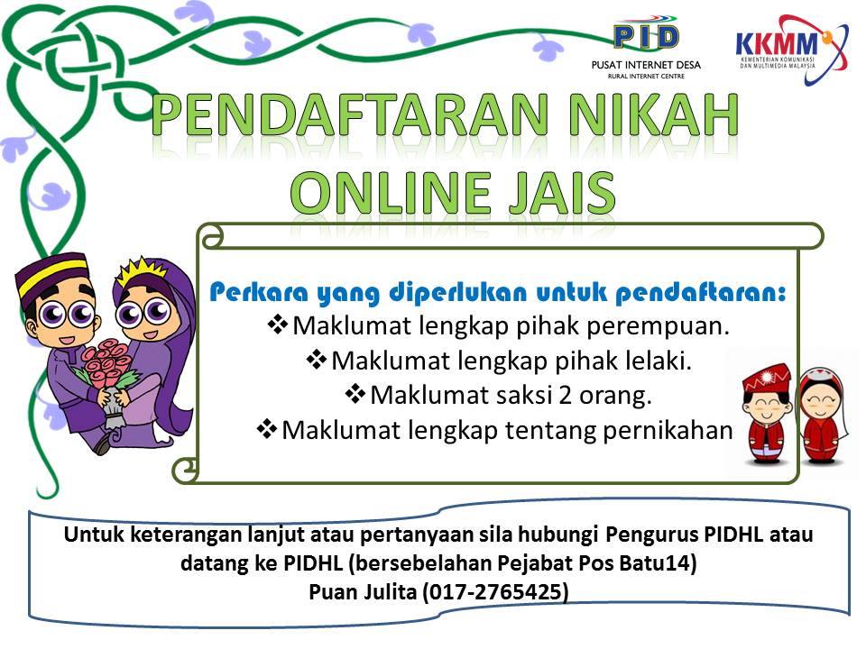 Pusat Internet Desa Hulu Langat Assalamualaikum Bagi Pasangan Yang Ingin Mendirikan Rumah Tangga Salah Satu Perkara Yang Anda Harus Lakukan Adalah Pendaftaran Online Nikah Di Laman Web Http Ncr Jais Gov My Sebelum Anda Pergi