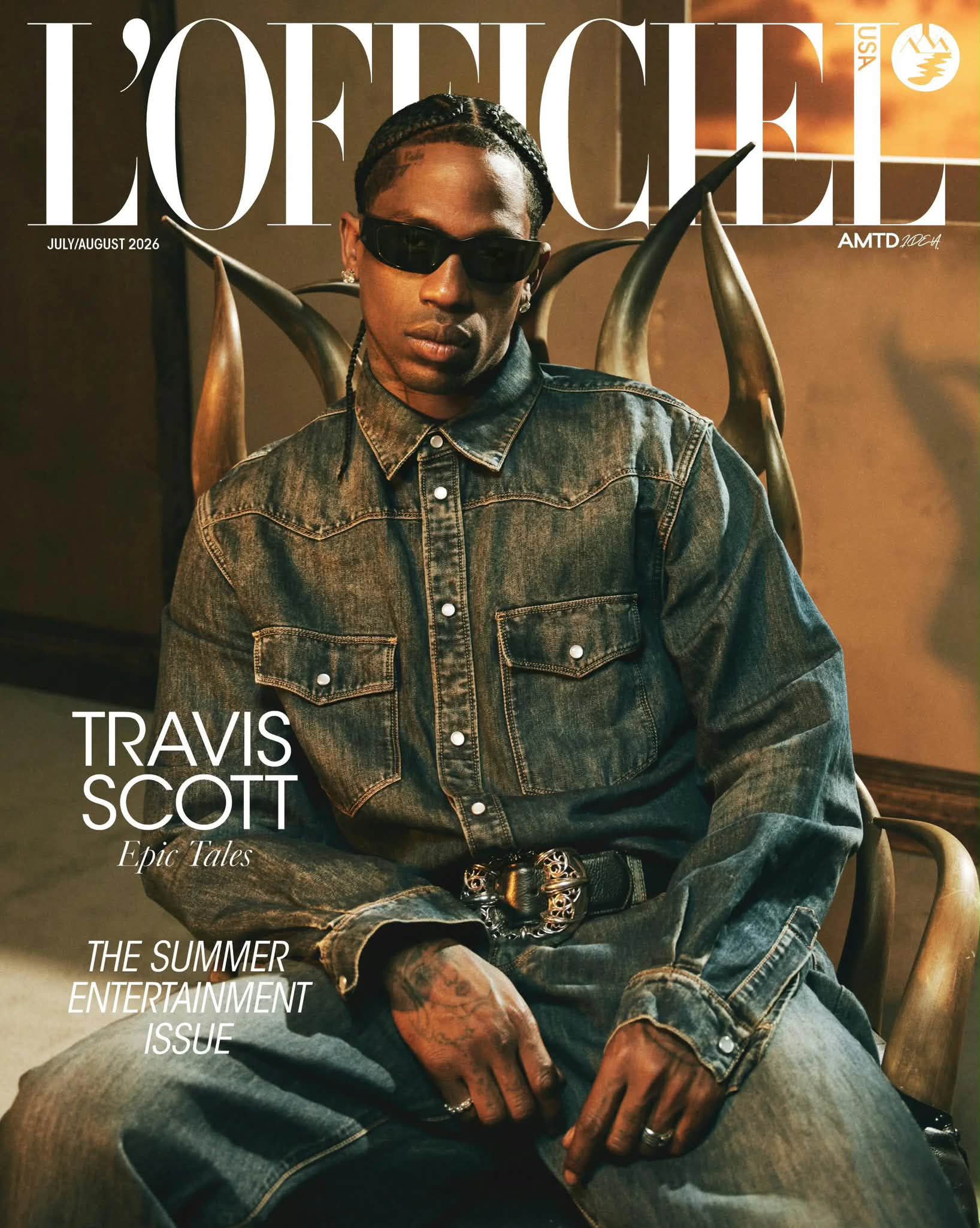 Travis Scott fronts July/August 2026 issue of L'Officiel USA
