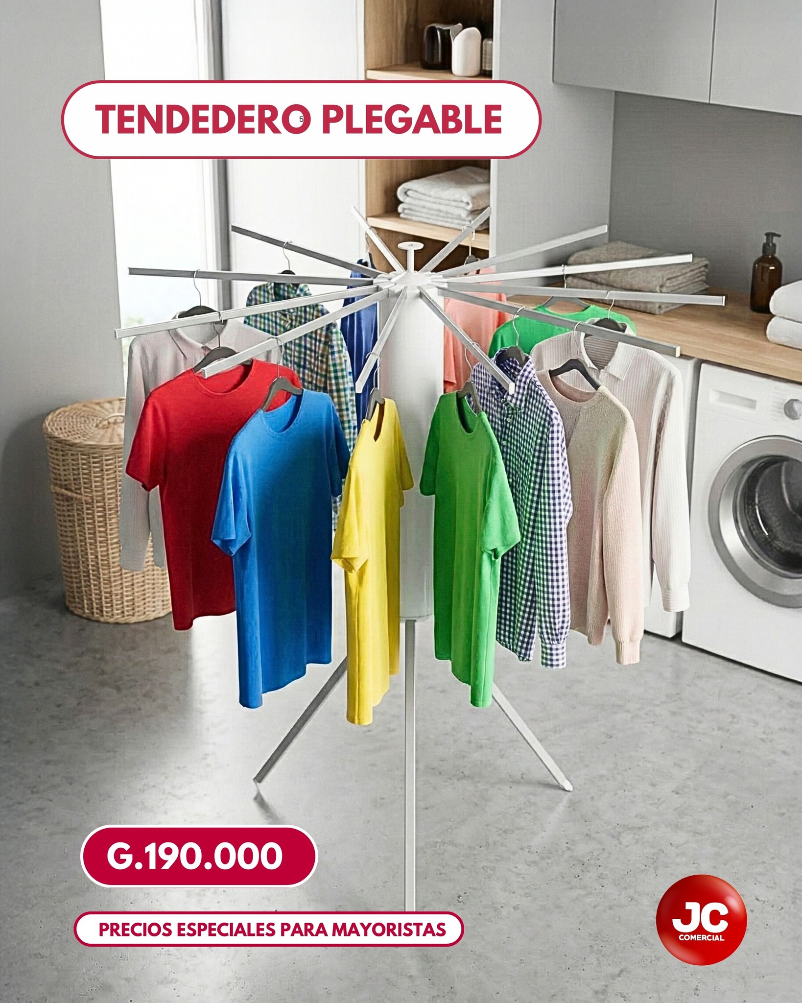 JC - 🧺 Tendedero plegable. La solución práctica para secar tu ropa con ...