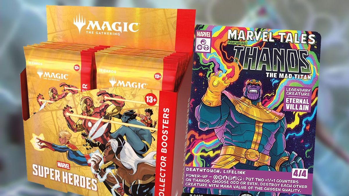 Thanos-themed Marvel MTG Swords to Plowshares distributed through